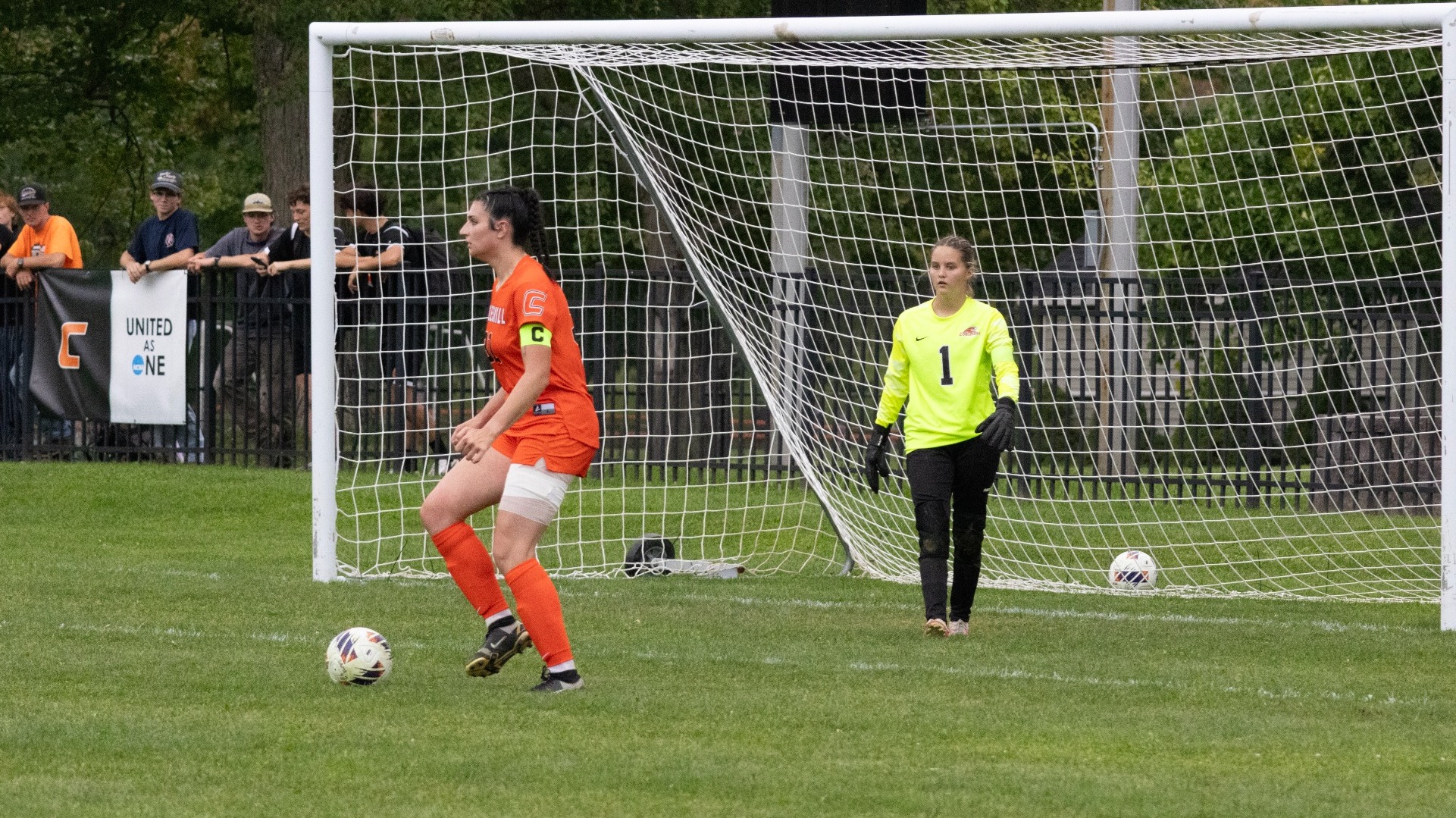 Kayleigh Bryant Looks to Clear the Ball out of her own Box