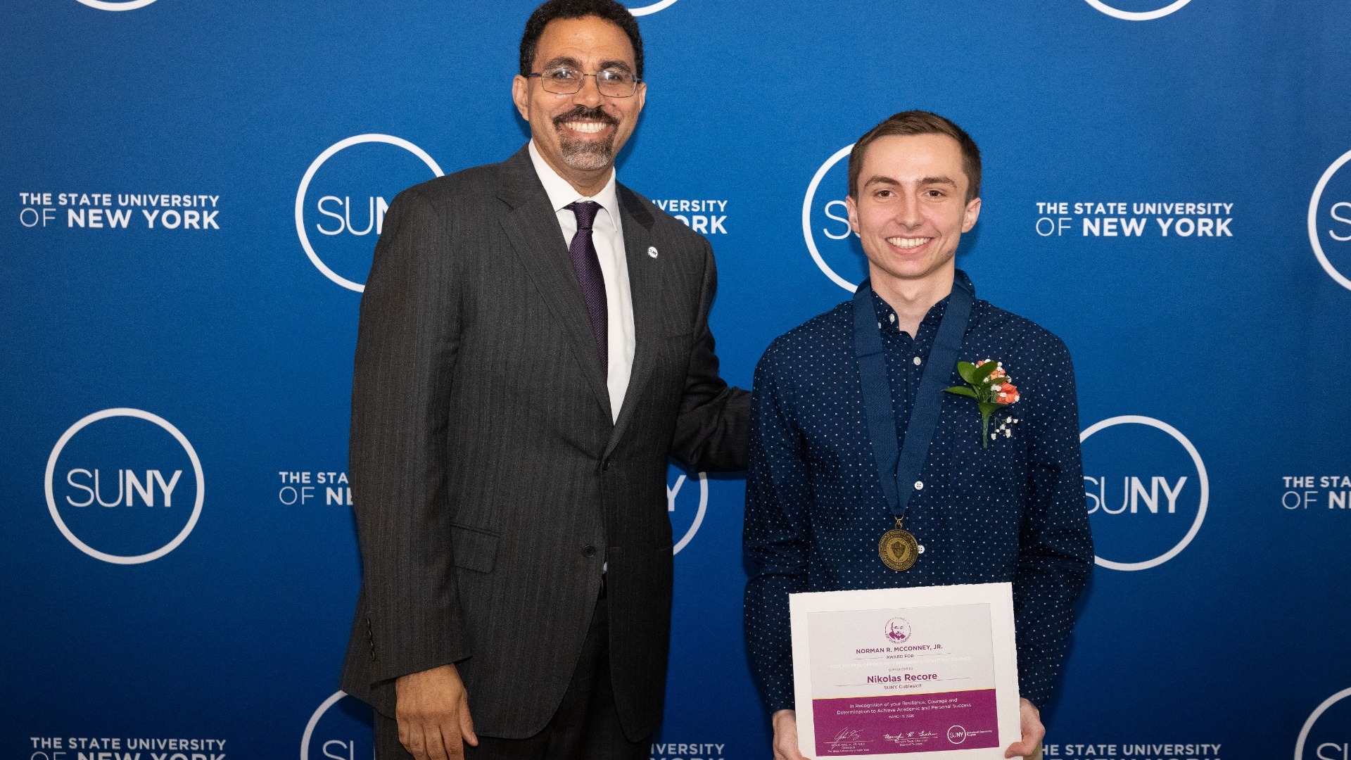 Nik Recore earning EOP award 2026