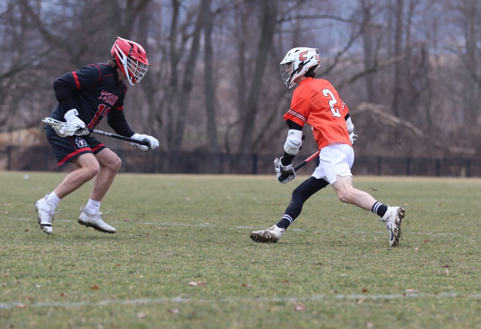 Rob Staubitz carrying the ball in the mid field