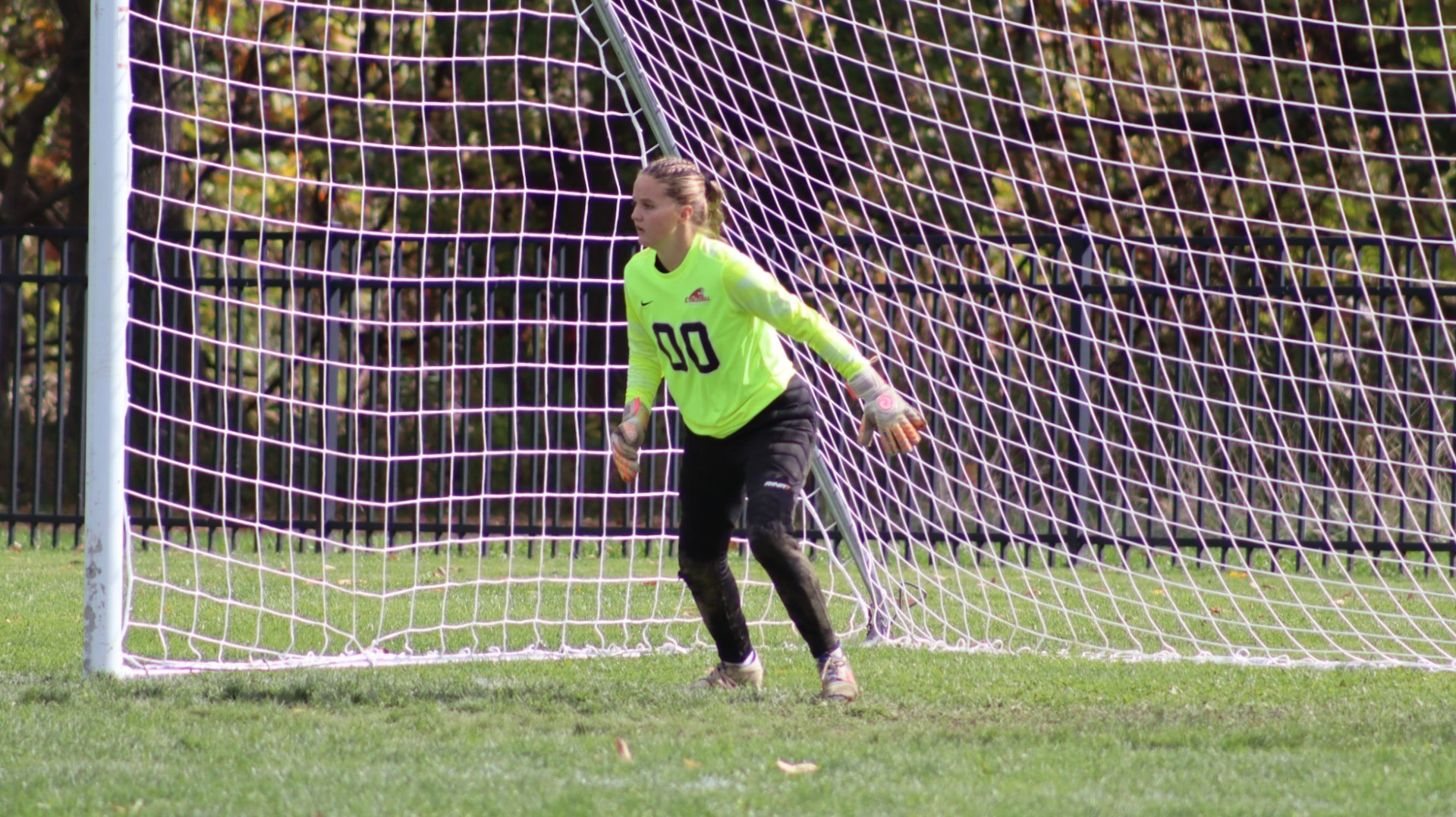 Photo Shows Keeper Sammy Fausti in Goal