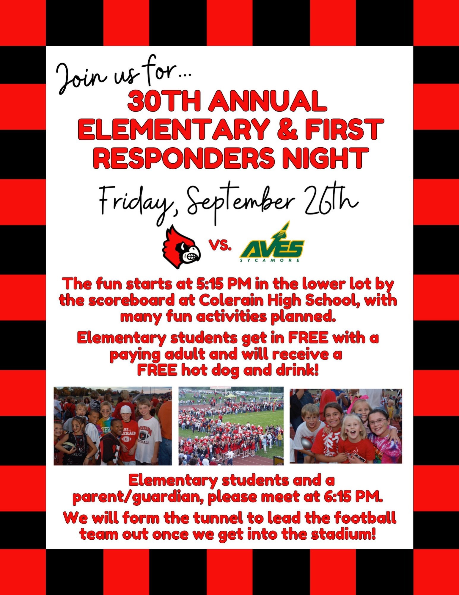 2025 Football-Elementary First Responders Night