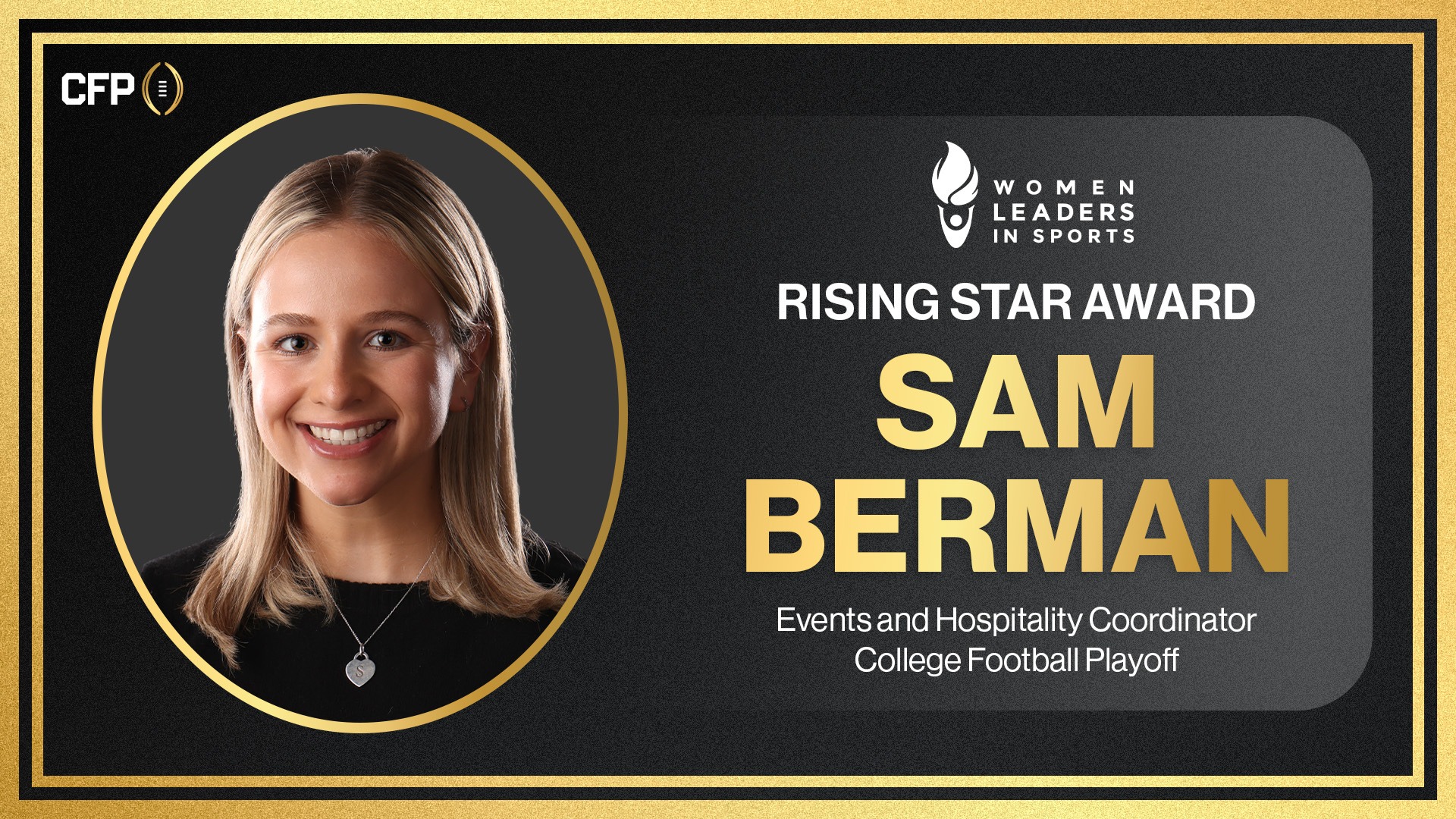 CFP's Sam Berman Named 2026 Rising Star by Women Leaders in Sports
