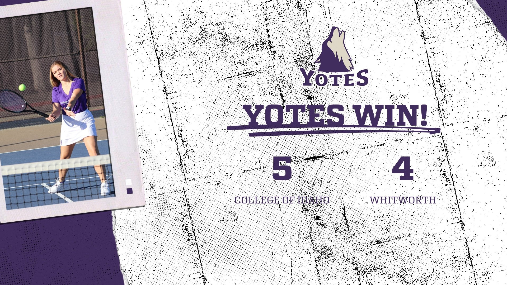 College of Idaho Women's Tennis Defeats Whitworth, 54 College of