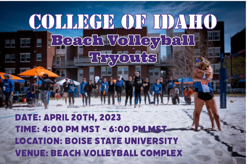 REMINDER Beach Volleyball Tryouts on Thursday, April 20 College of