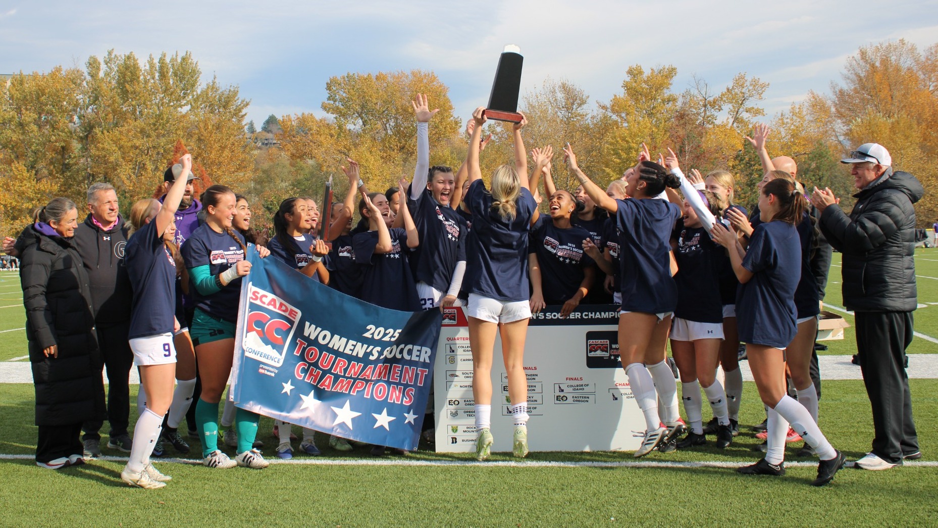 Yotes celebrate third consecutive CCC tournament championship