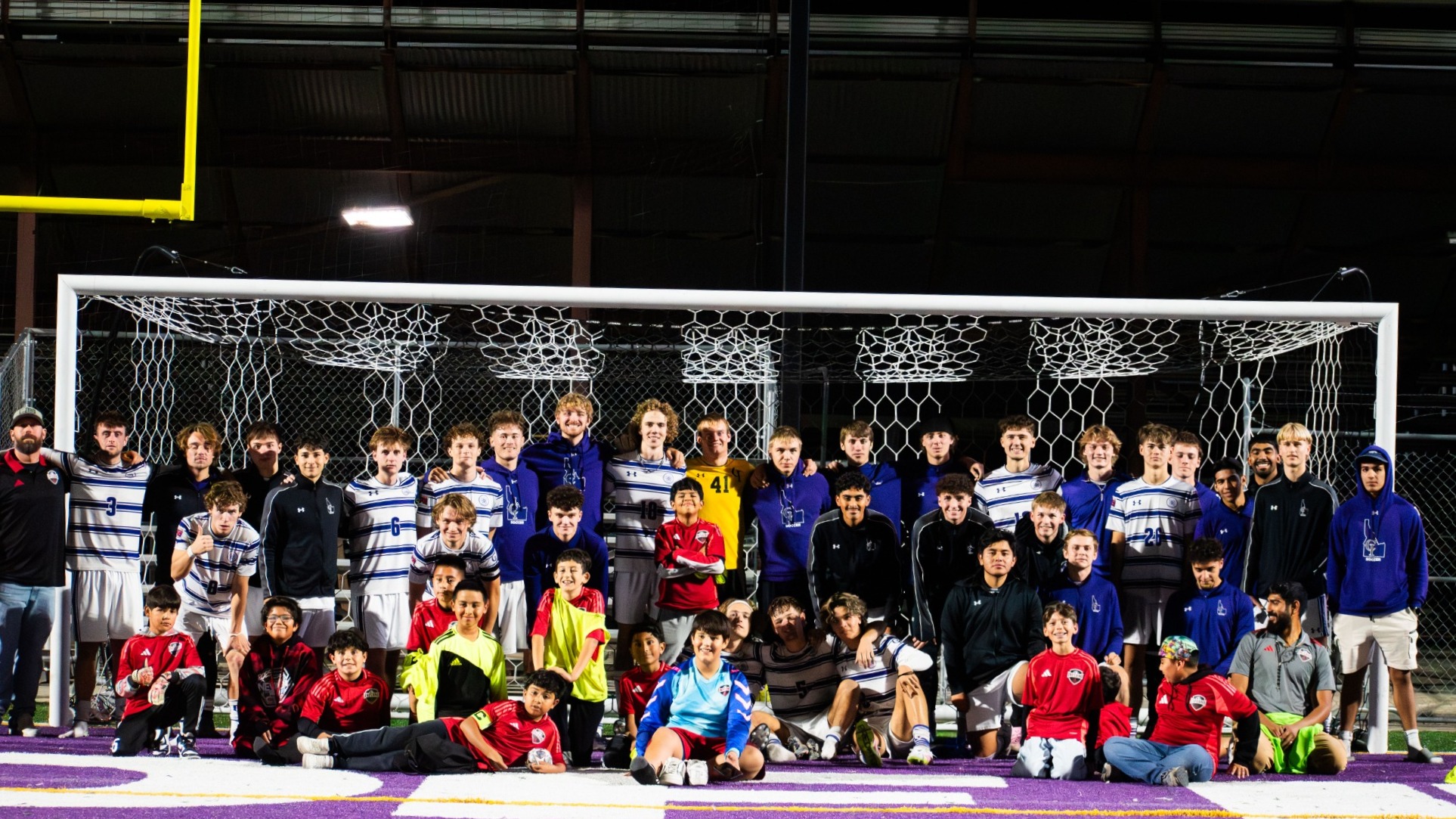 Yotes posing for a photo