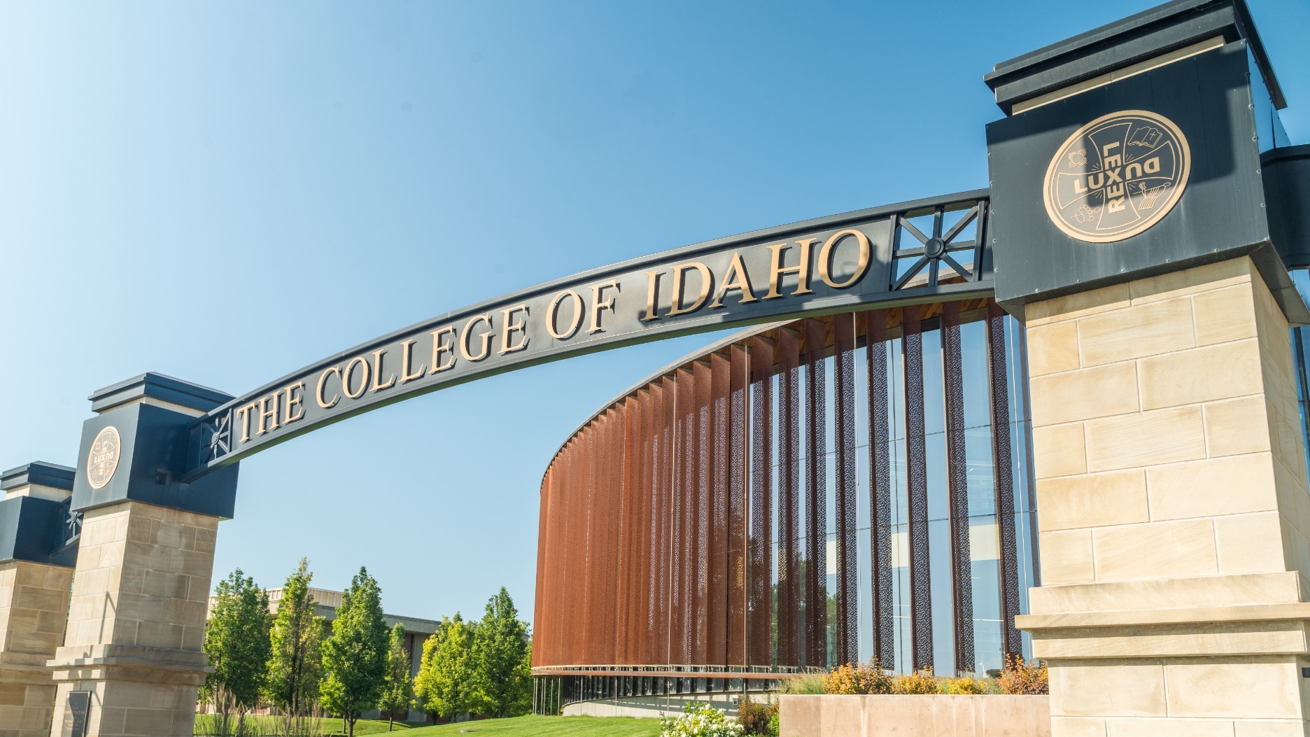 Beautiful College of Idaho front arches