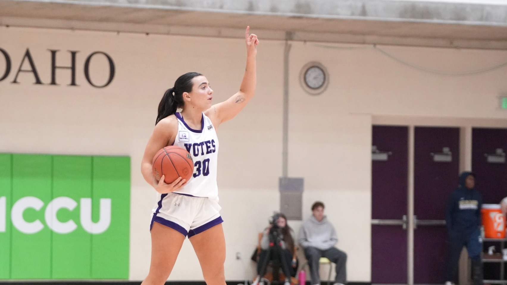 Riley dribbling the ball