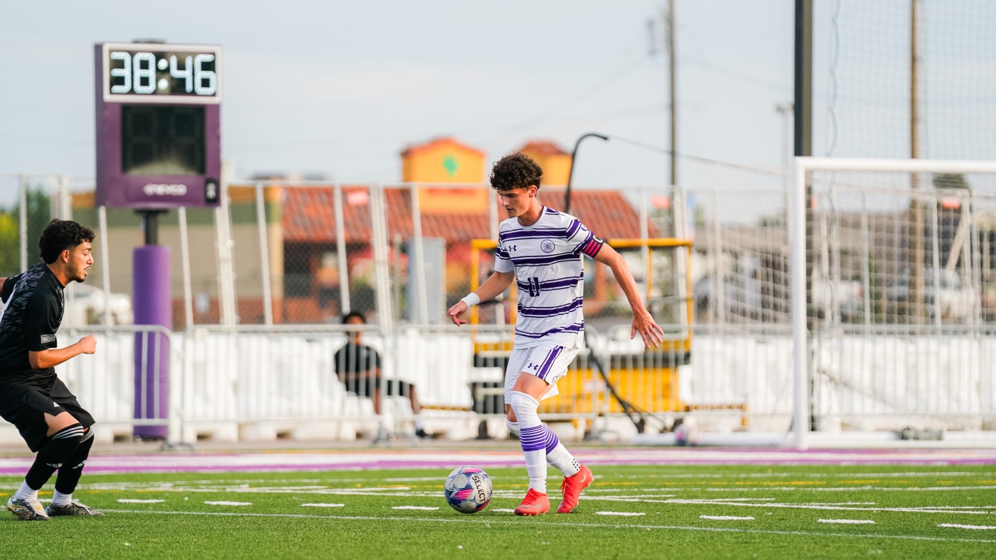 Carter Griffith drives the ball