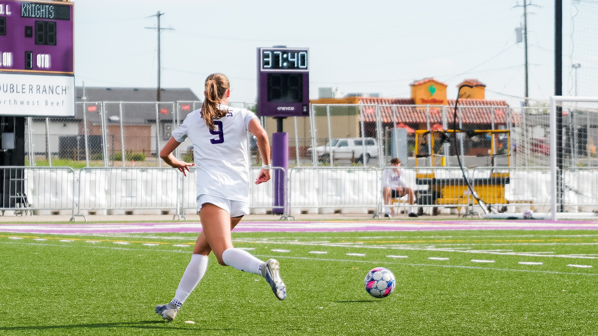 Savannah Staley chases ball