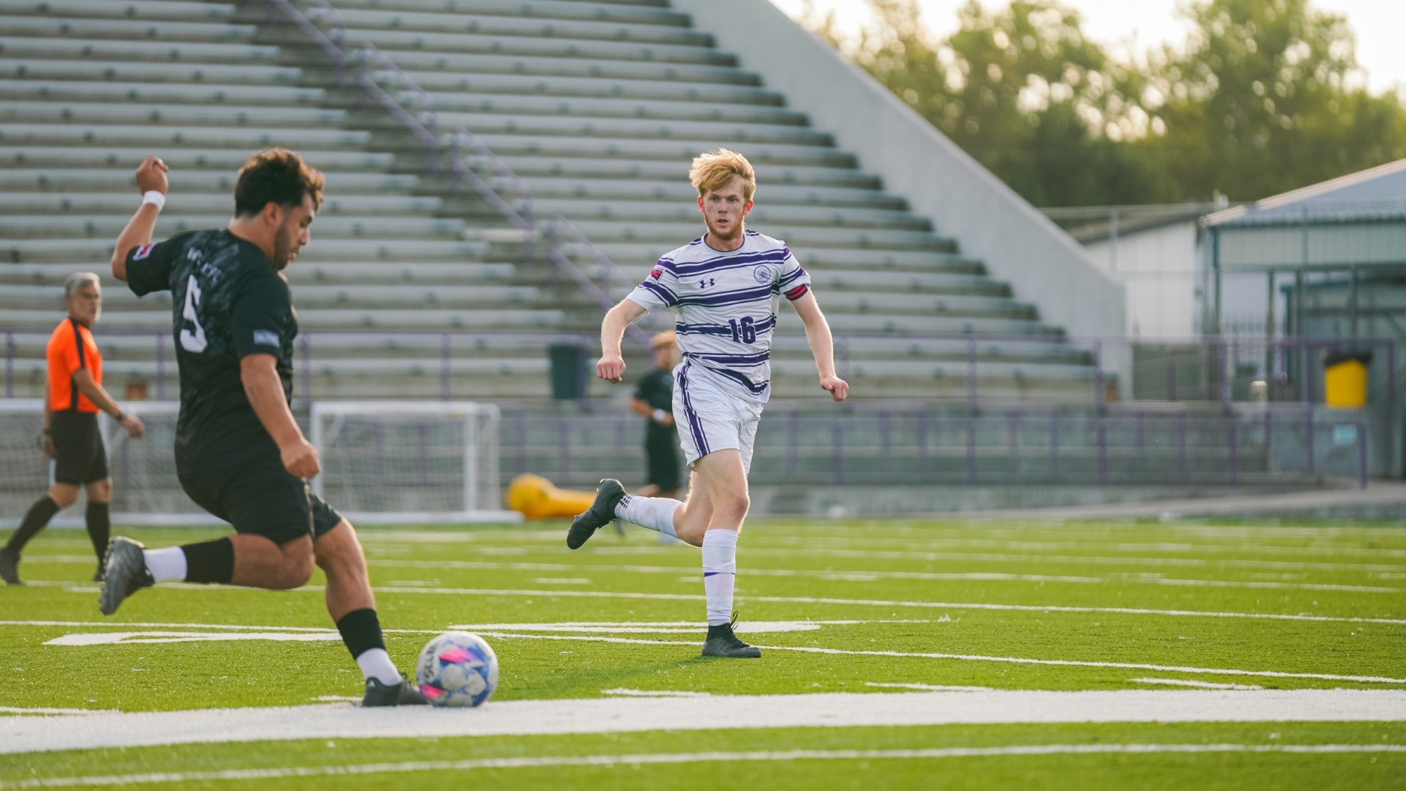 Mitch Cameron eyes the ball