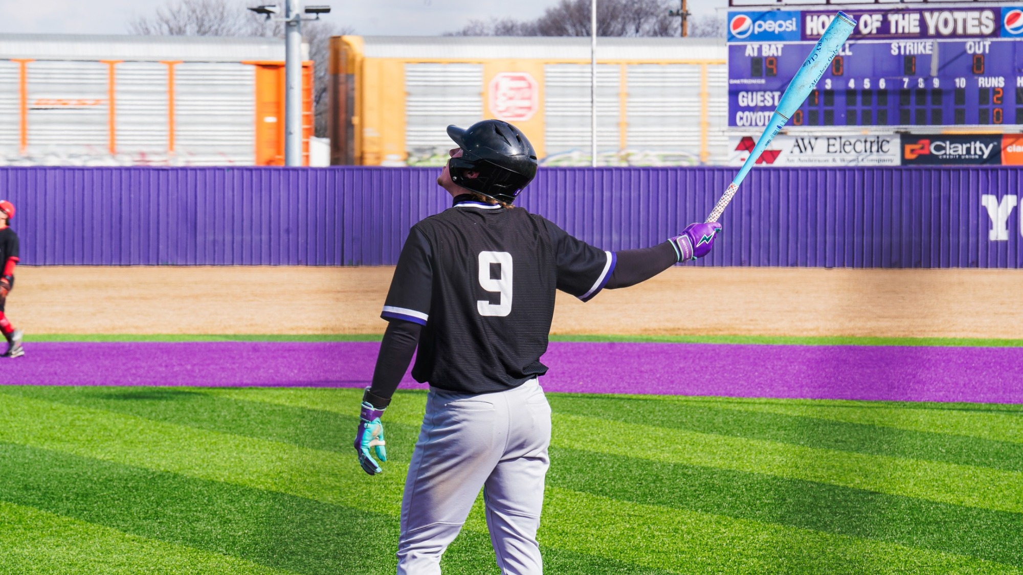 Yotes admiring a foul ball