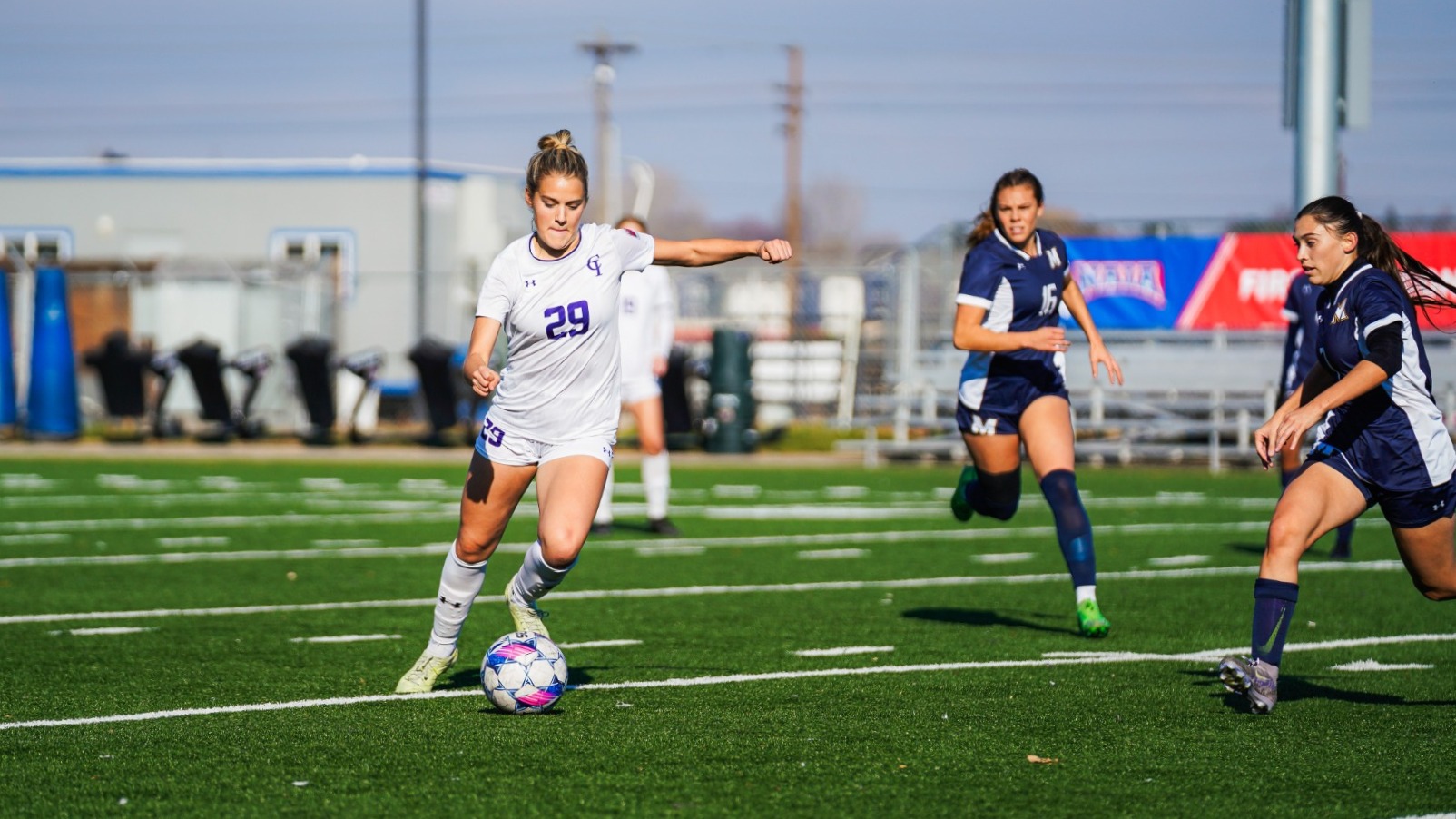 Kyndra Lyons sending a long ball