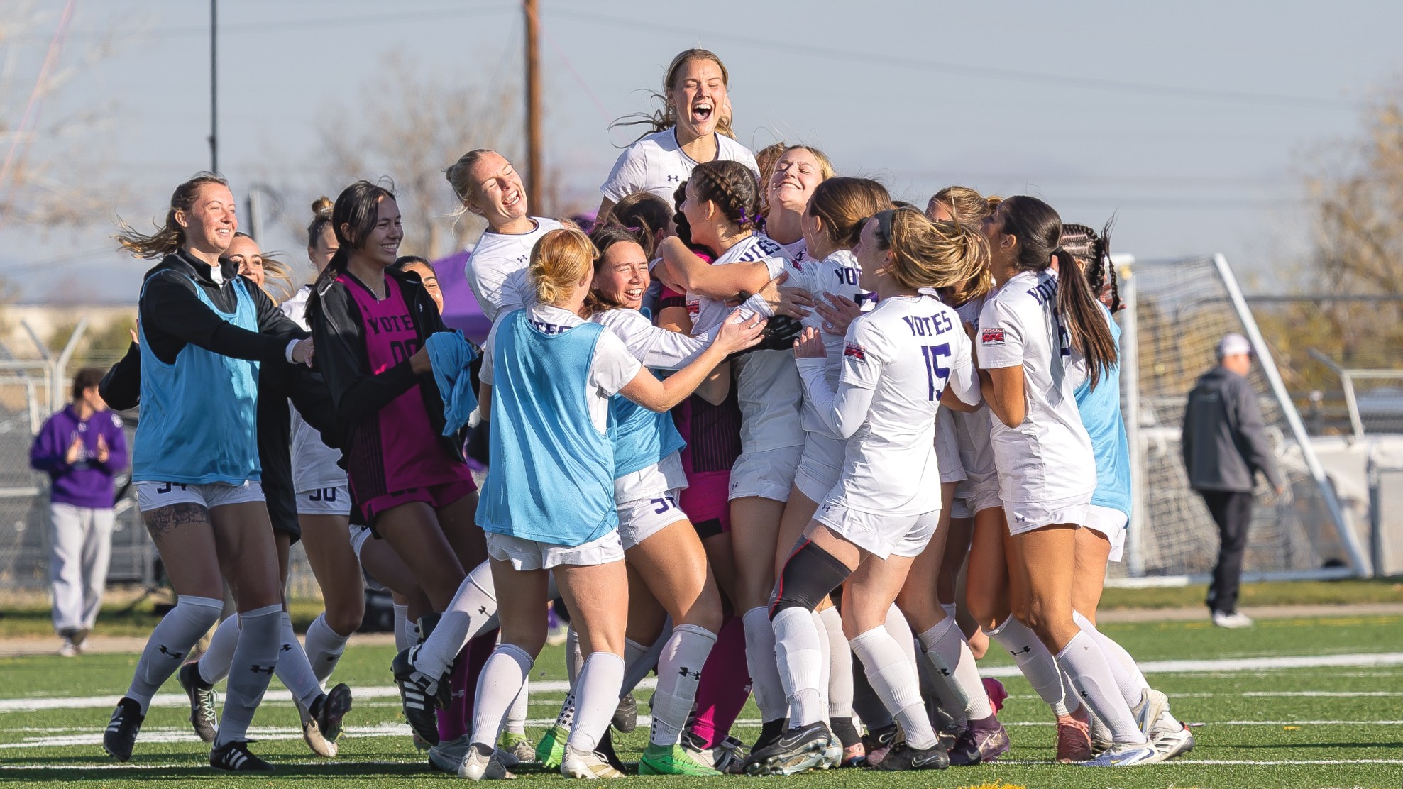 Yotes Celebrating Punching Their Ticket To Pensacola