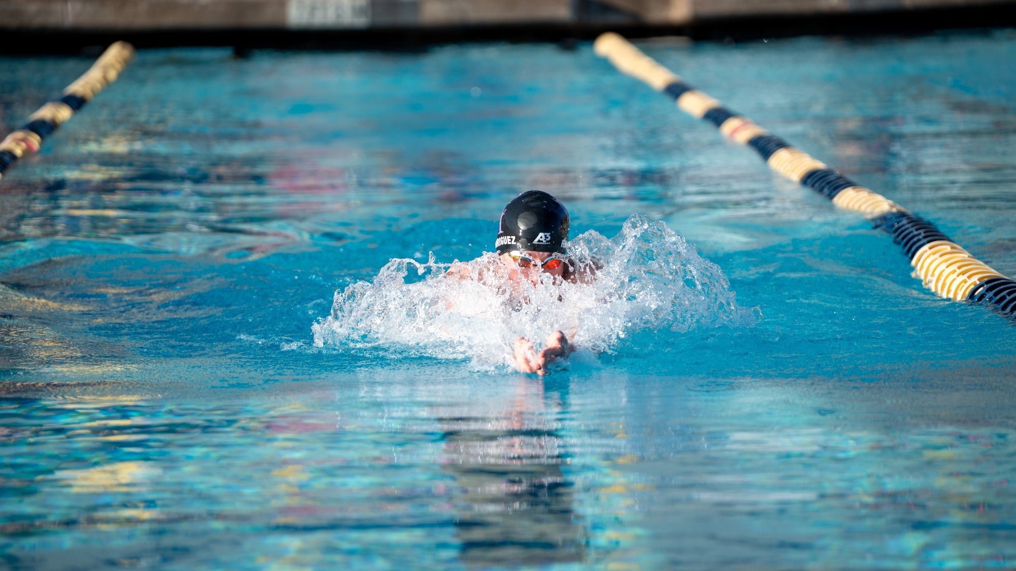 Alec swimming