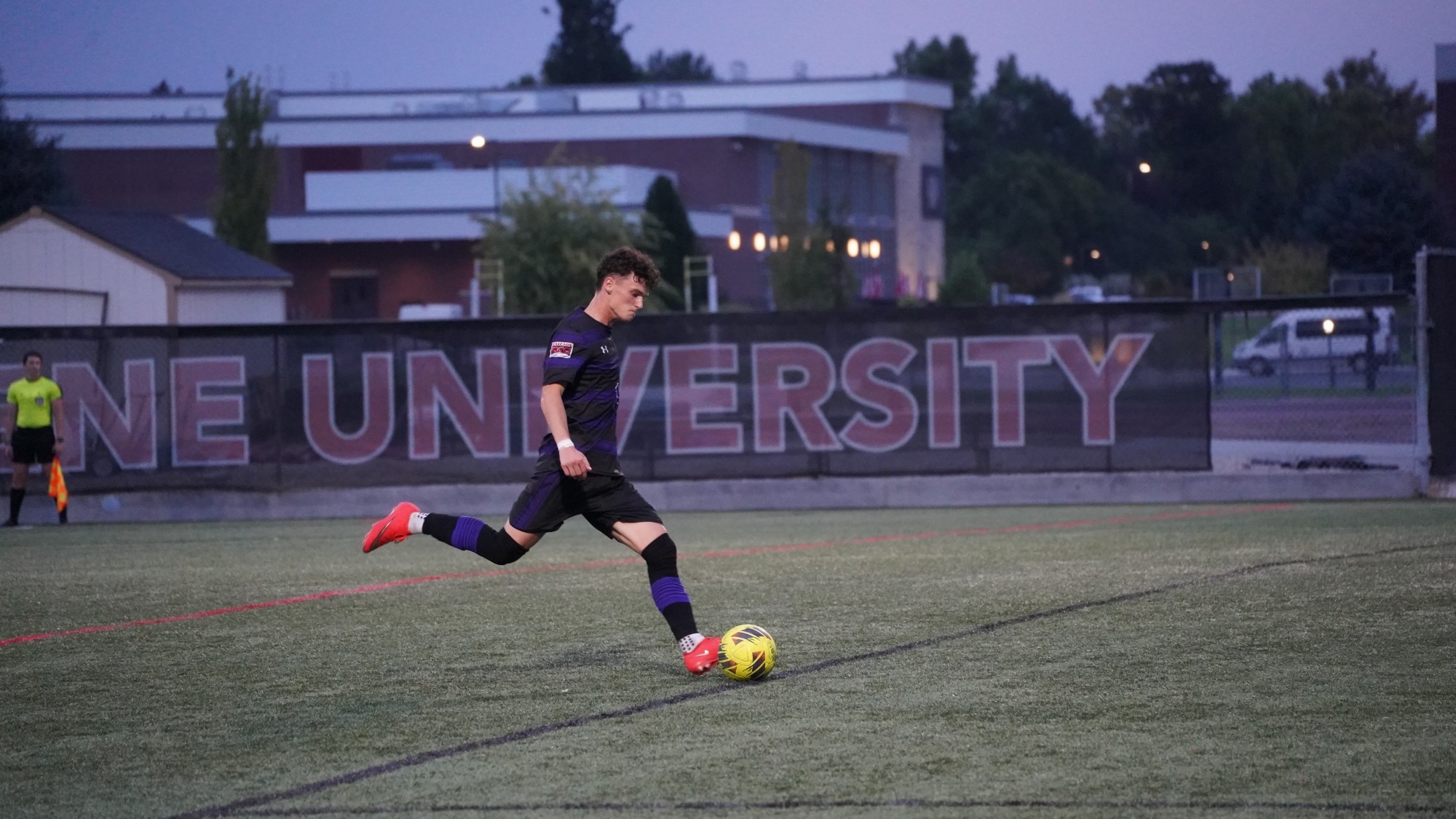 Yote kicking the ball