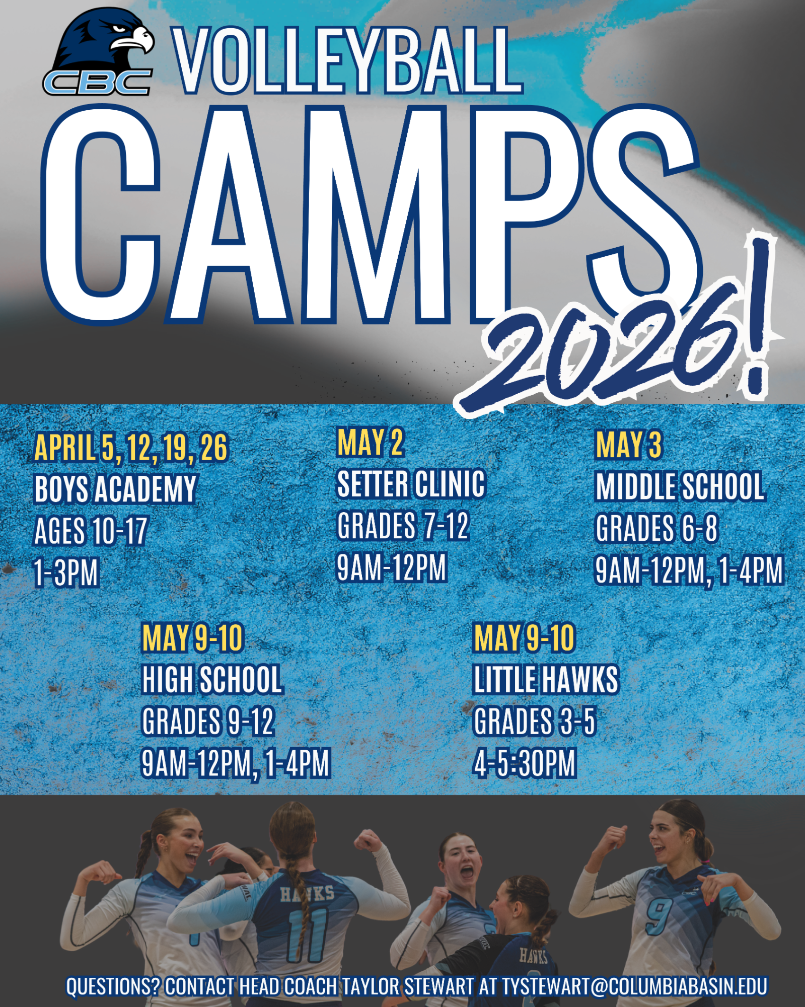 2026 Volleyball Camp Flyer