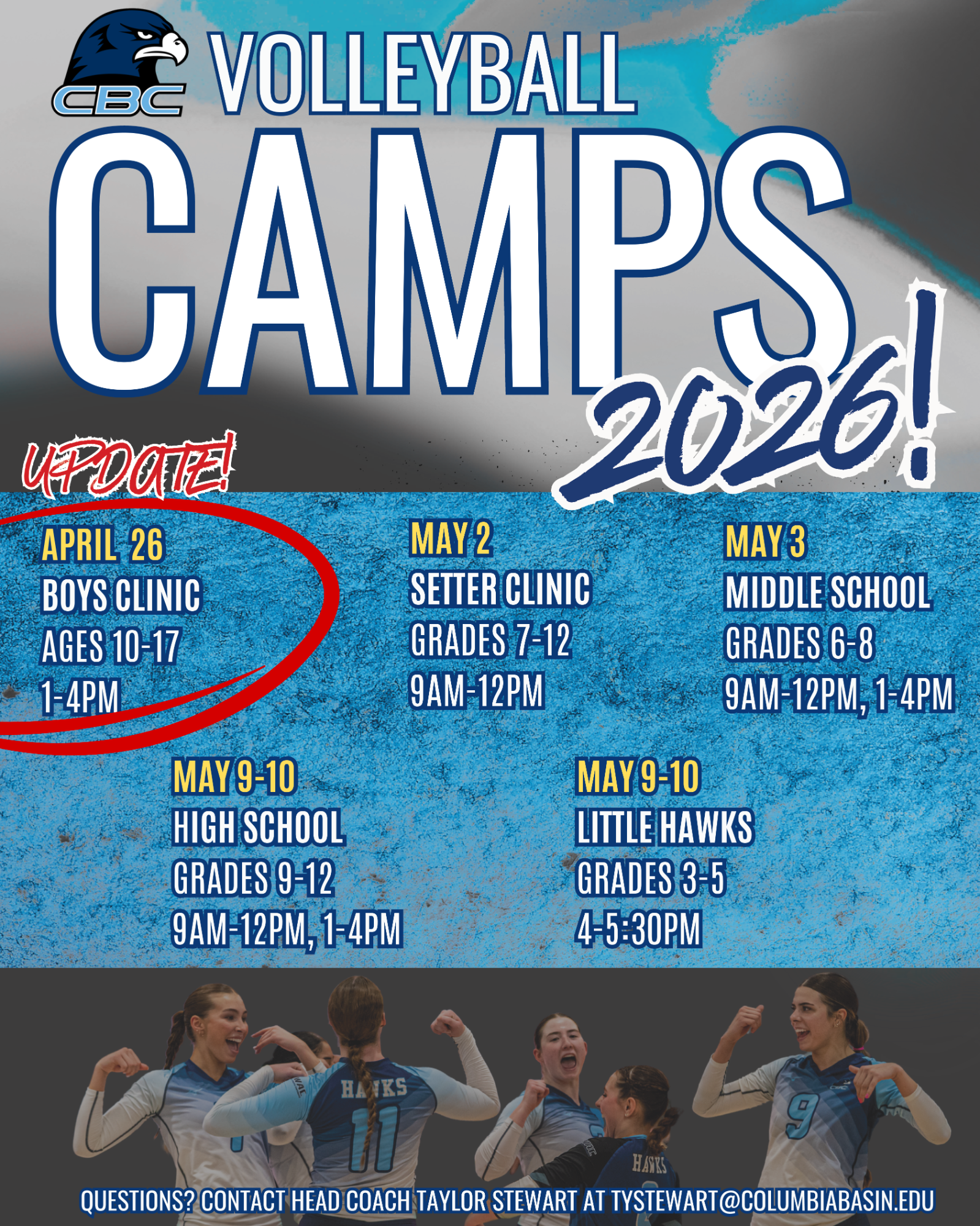 2026 Volleyball Camp Flyer