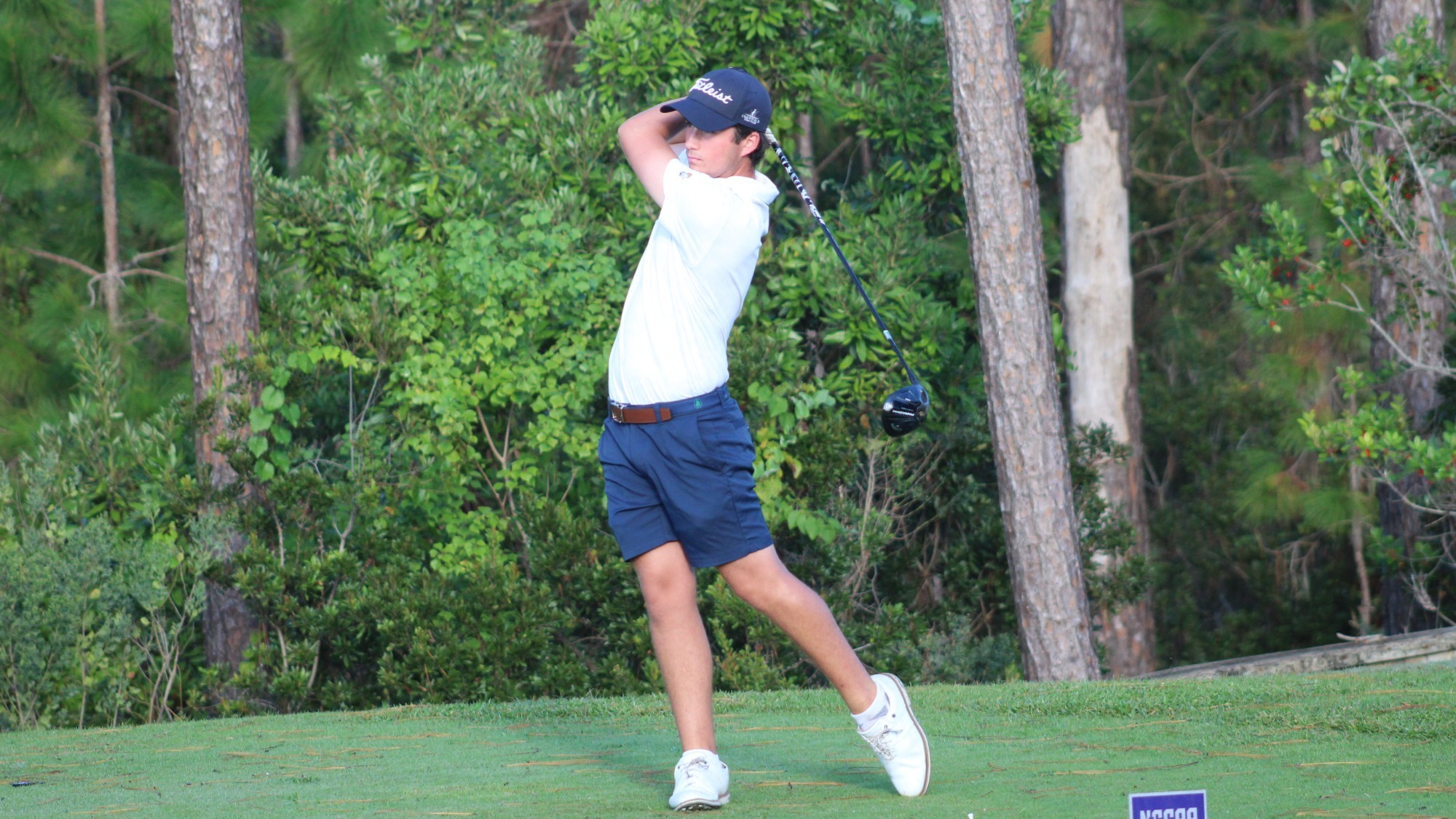 Nate Caughman tees off at NCCAA Nationals 