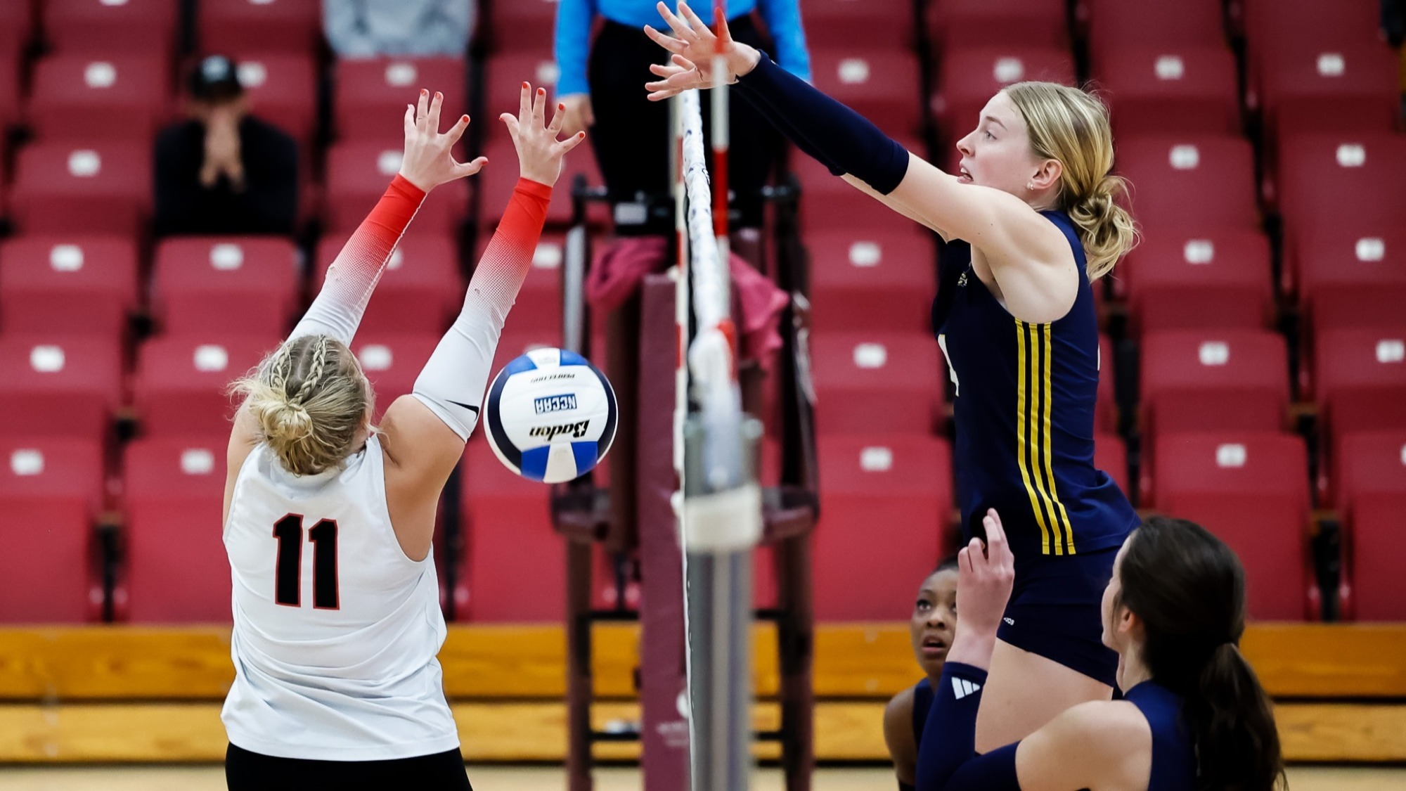Lydia Gustafson blocks an OCU attack