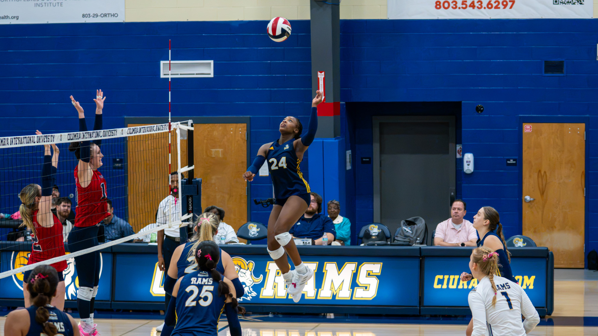 Zcearia James skys for a ball