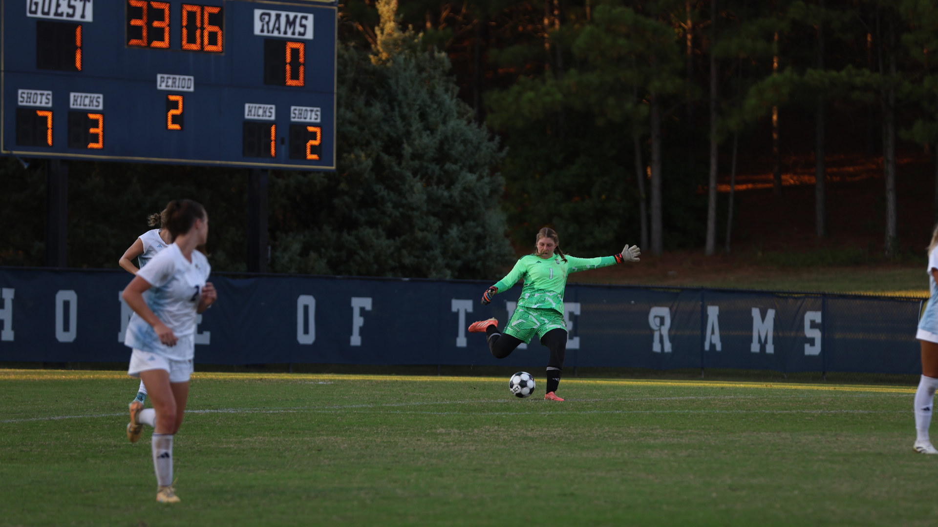 Haley Resistar takes a goal kick 