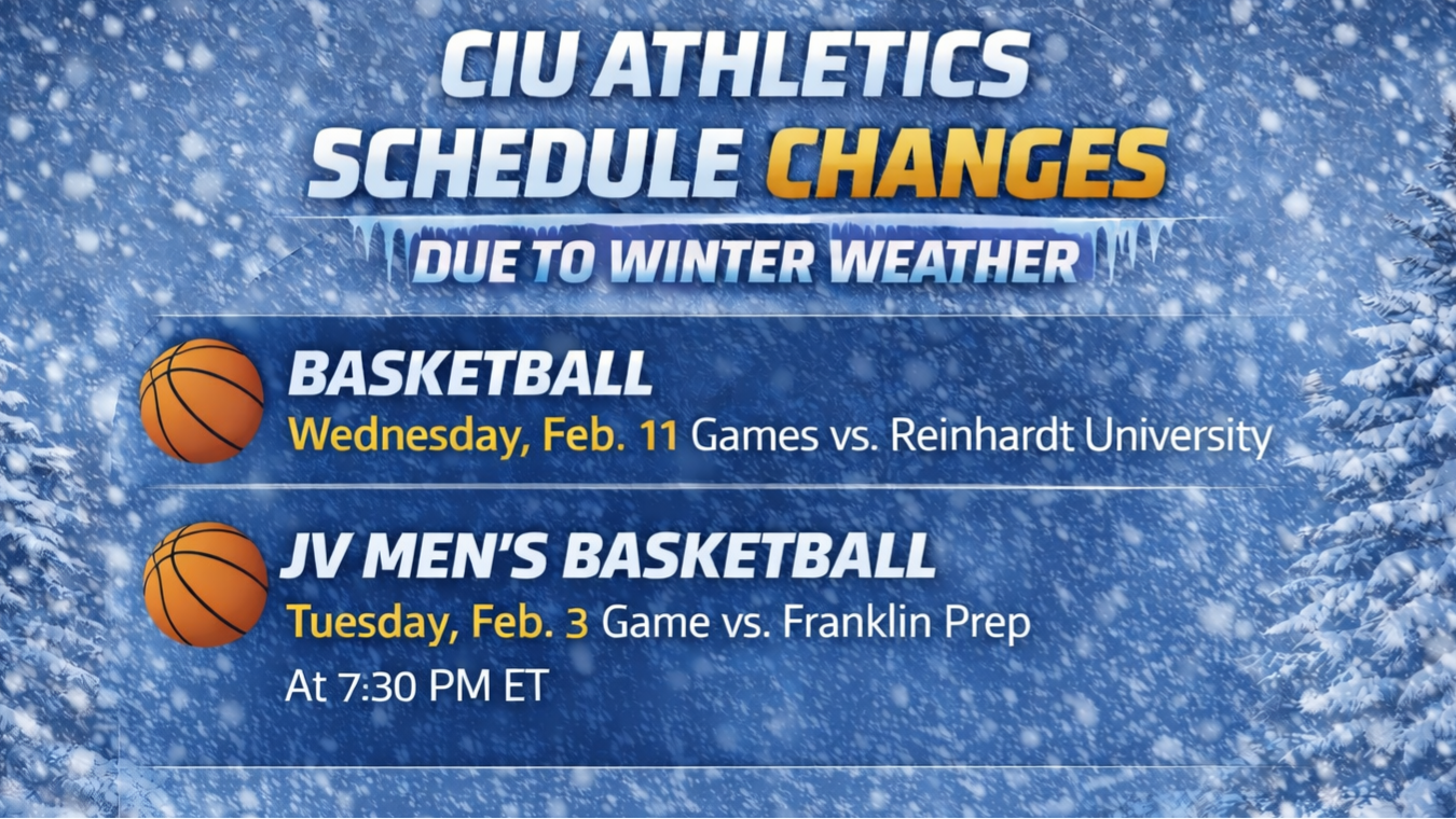 Graphic for schedule change 