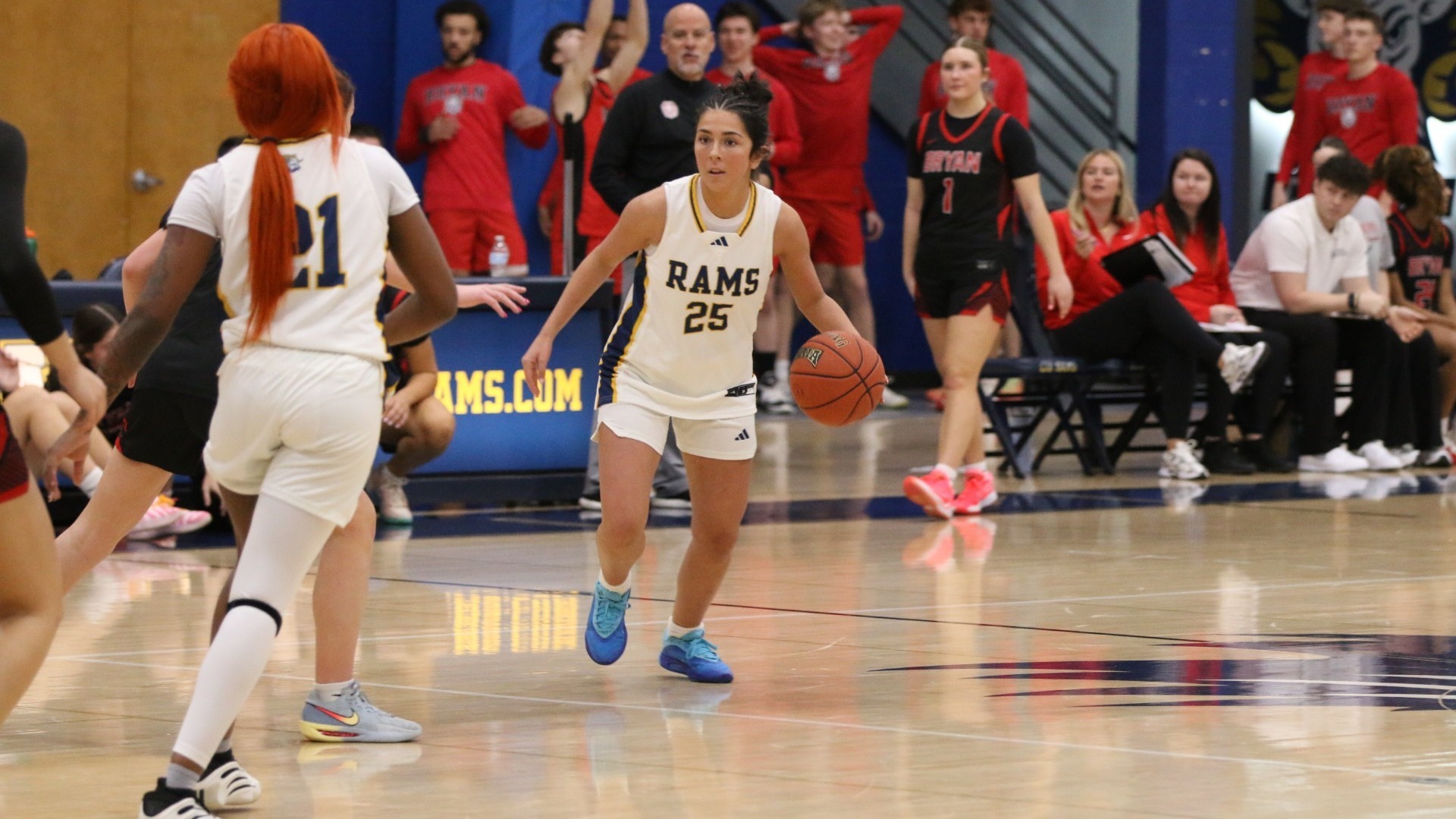 Avery Norman drives to the basket