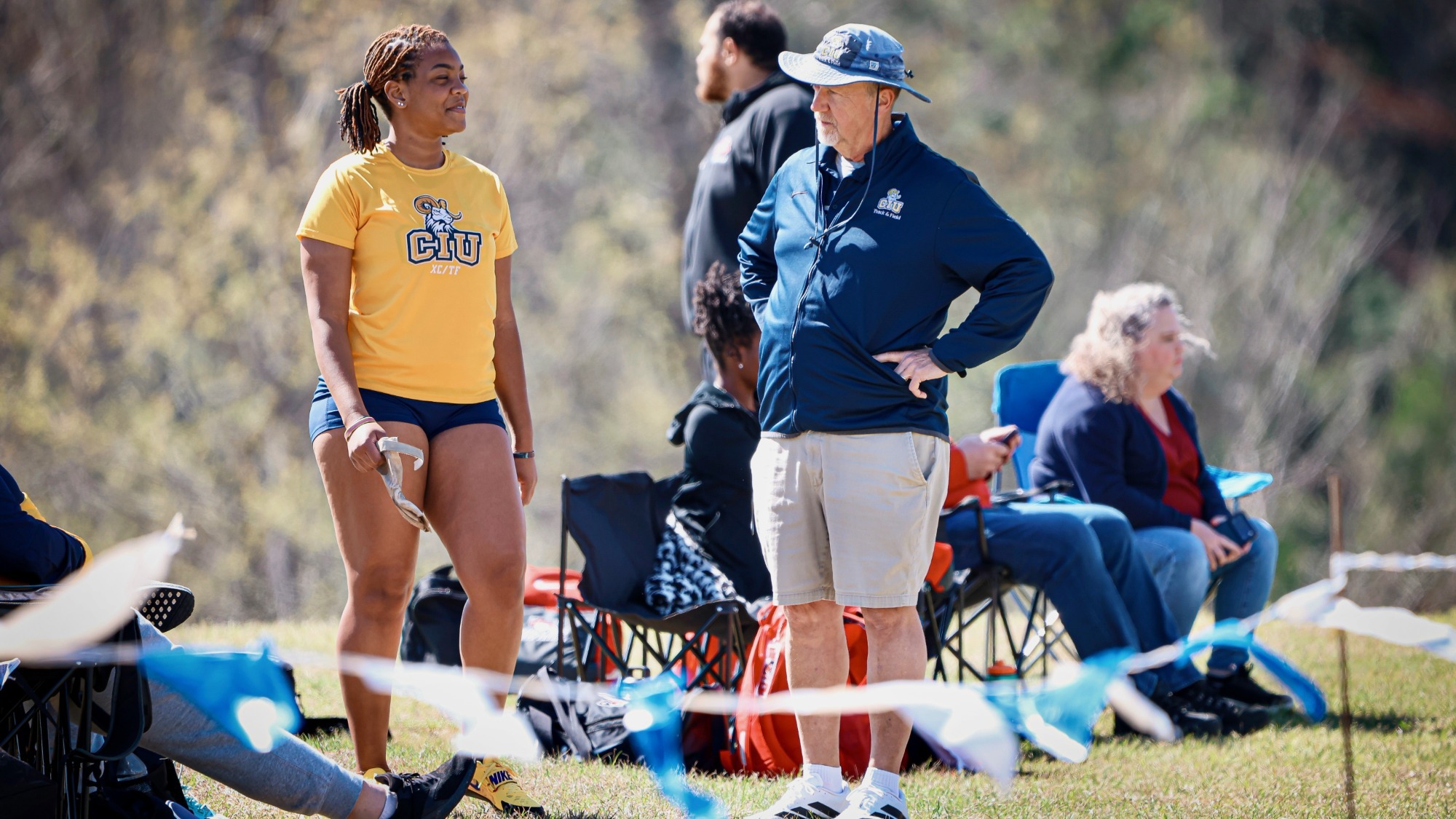 Coral Curry talks to Throws Coach John Sparks 