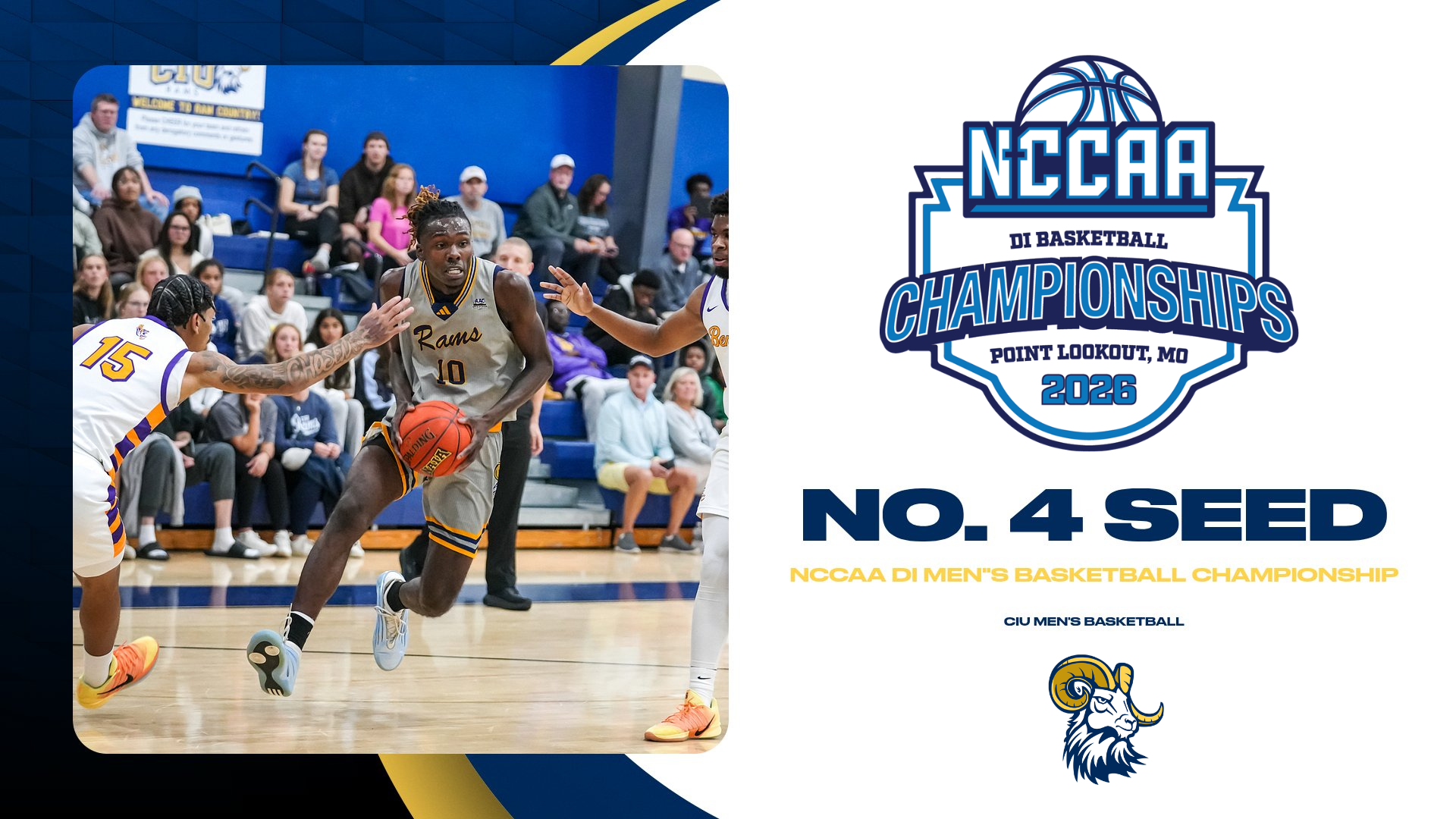 Graphic CIU men's basketball trip to NCCAA Tournament 