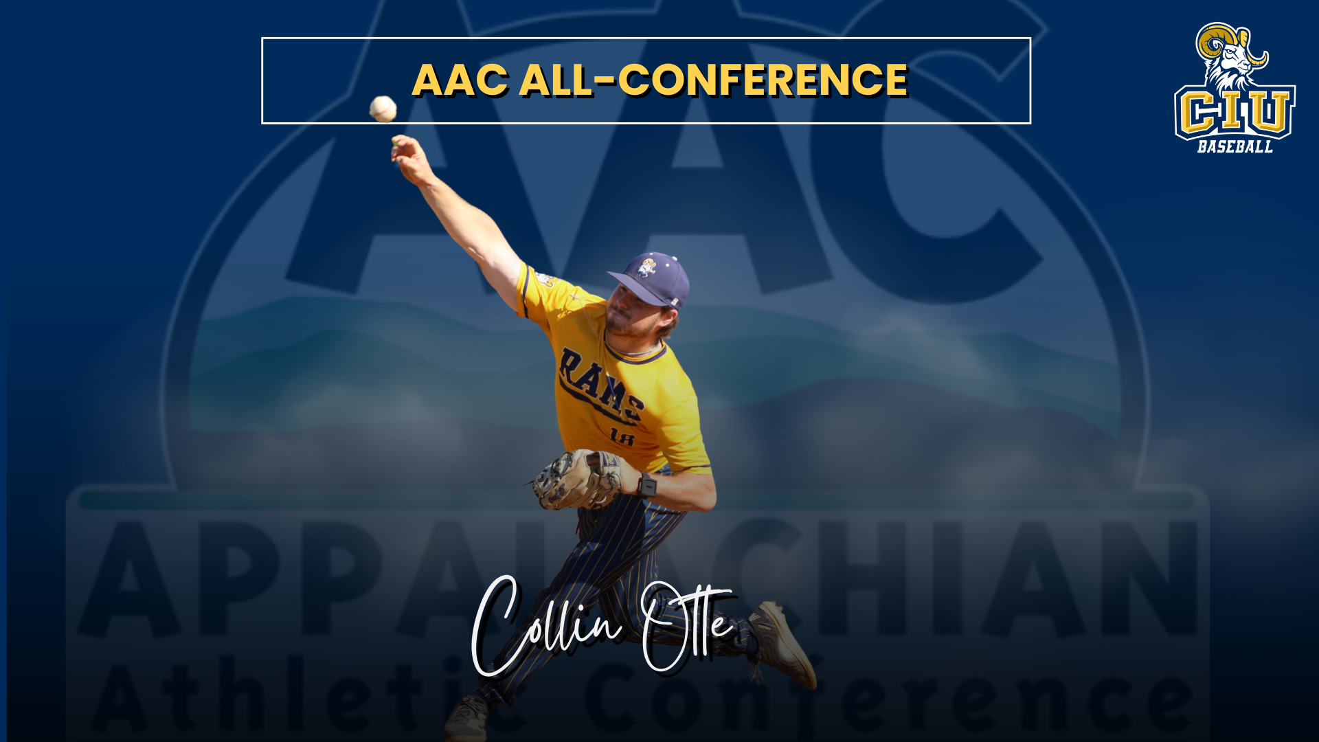 Collin Otte first team all-aac graphic 