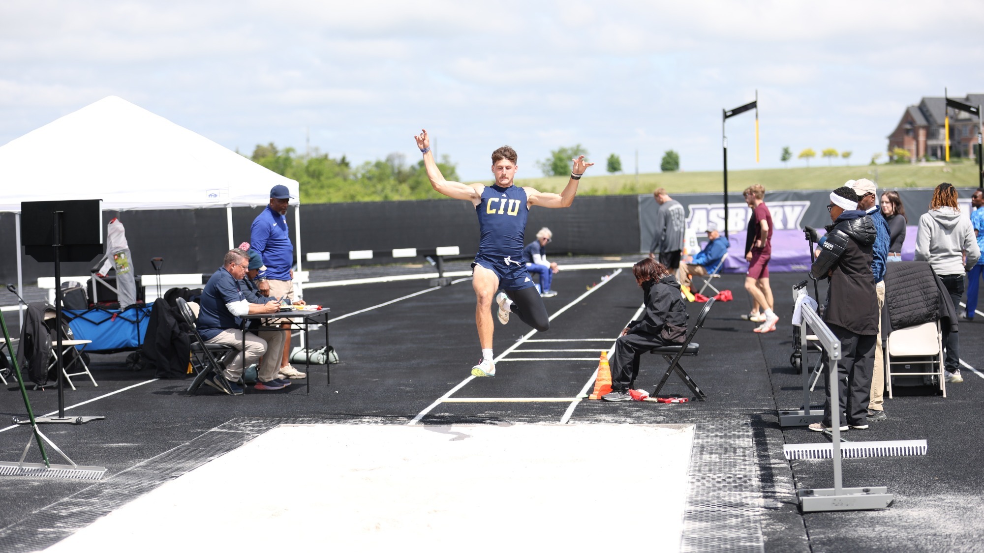 Hunter McCaskill leaps in the long jump