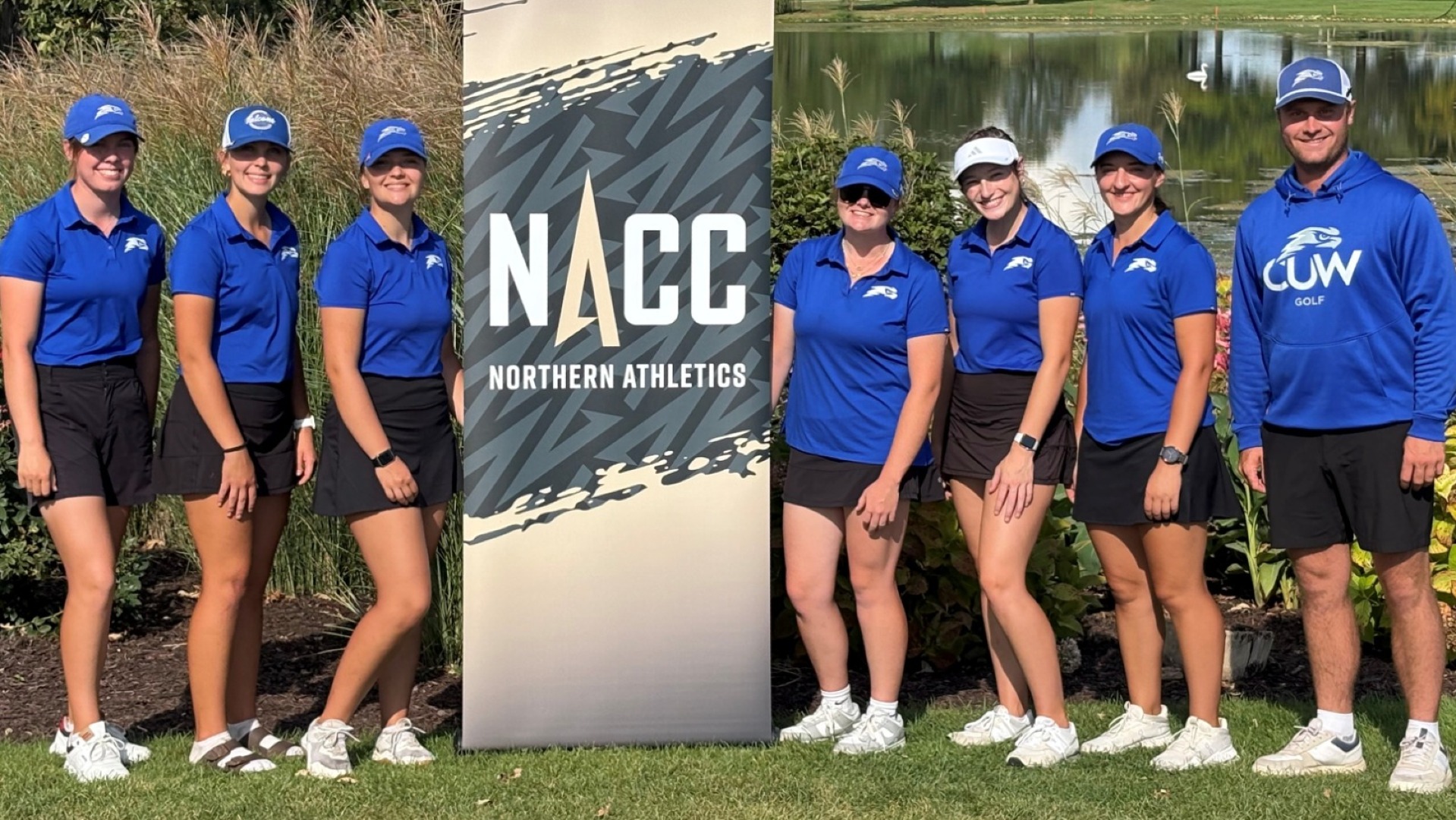 The CUW women's golf team at the NACC conference tournament. 