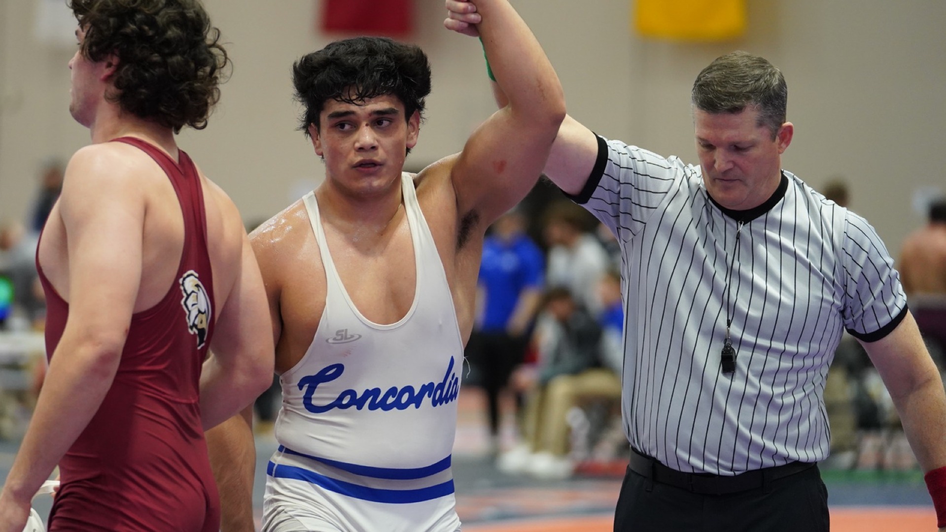 Ruben Vasquez being named a winner after a bout.