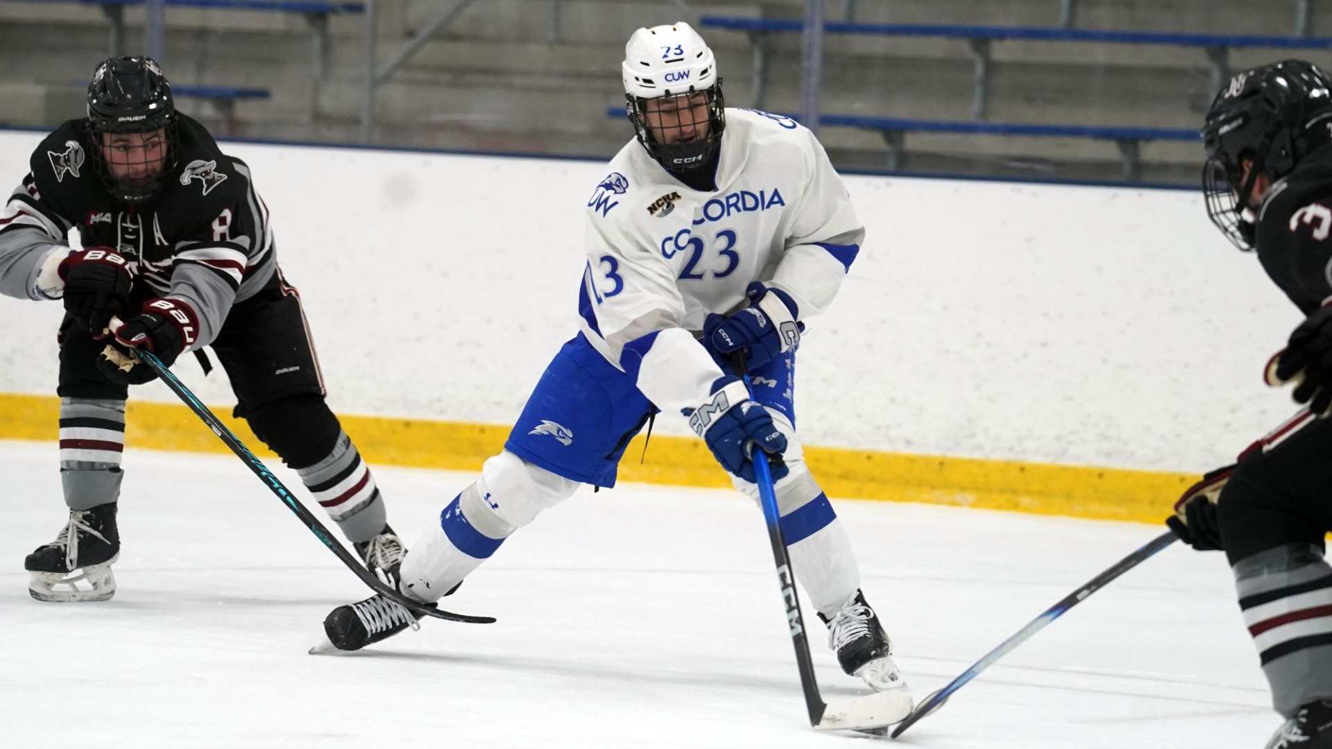 Elowan Orme-Lynch with the puck.