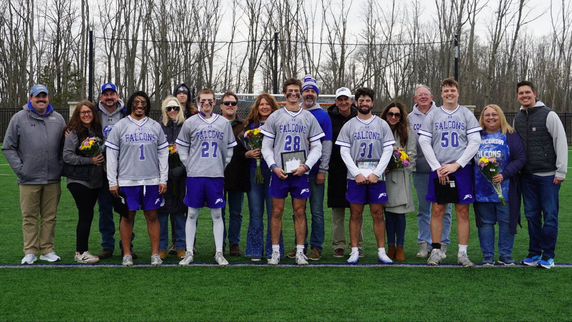 The CUW men's lacrosse 2026 senior class.