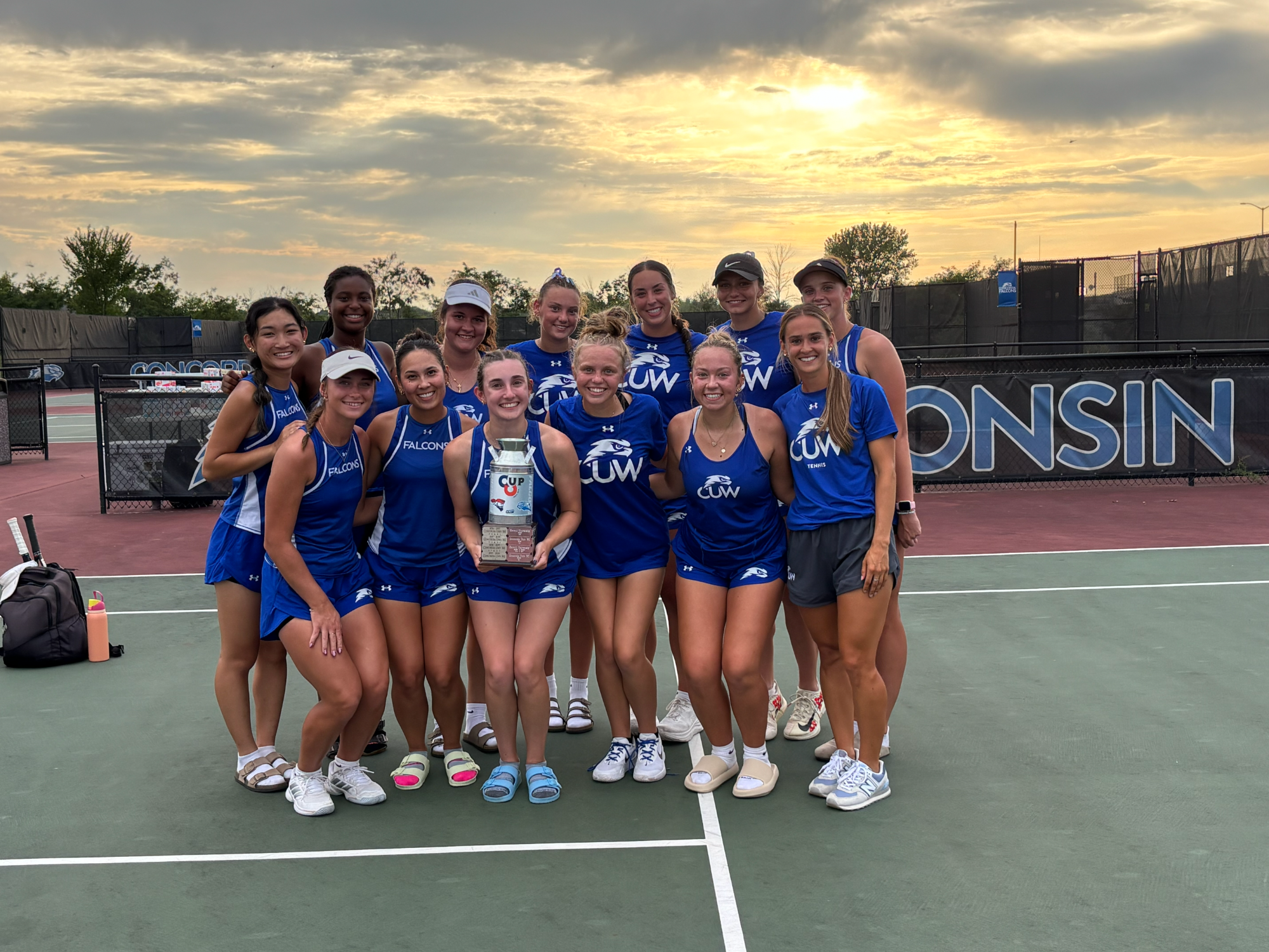 tennis with trophy