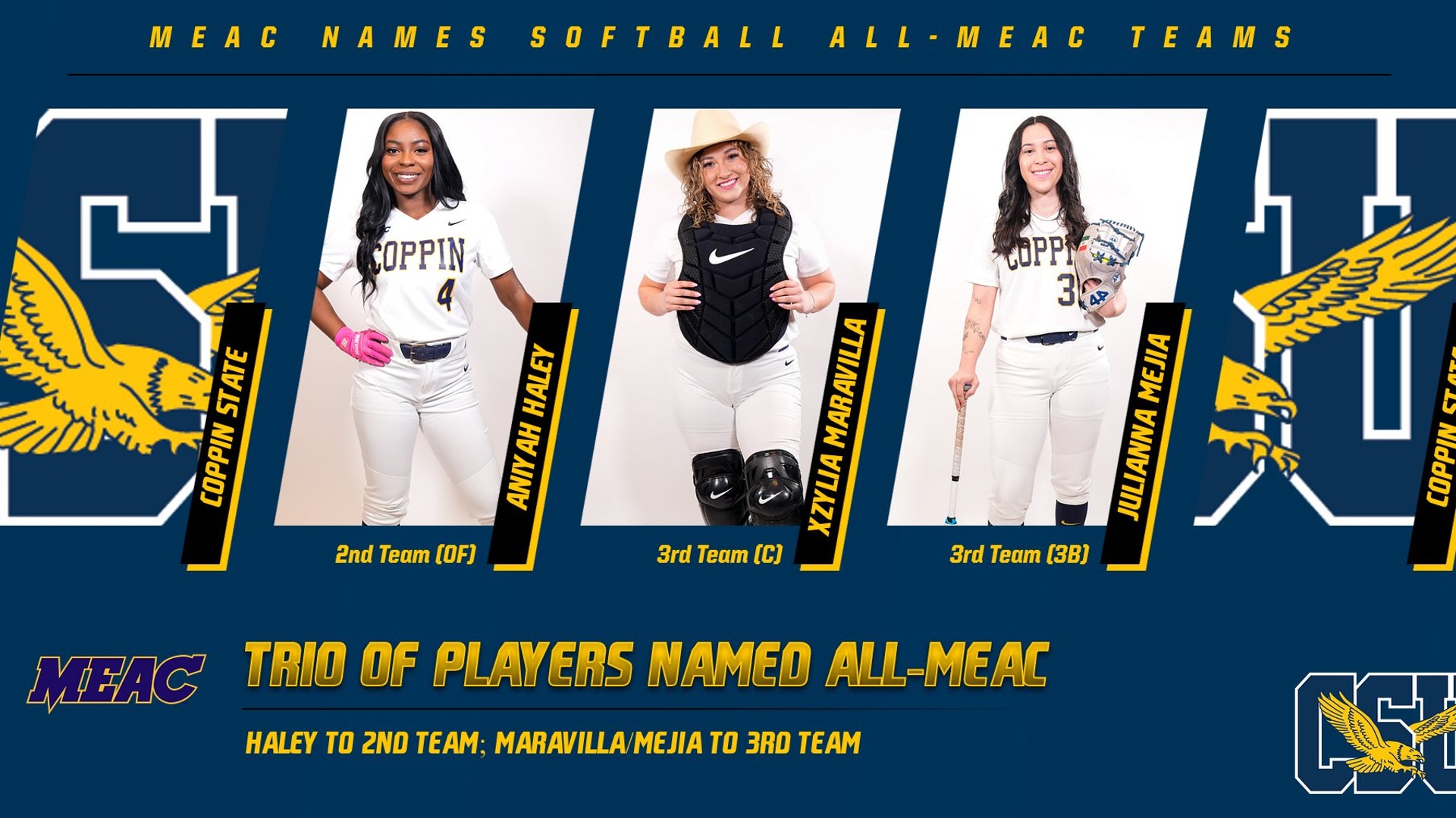 Trio of Eagles Named 2025 All-MEAC