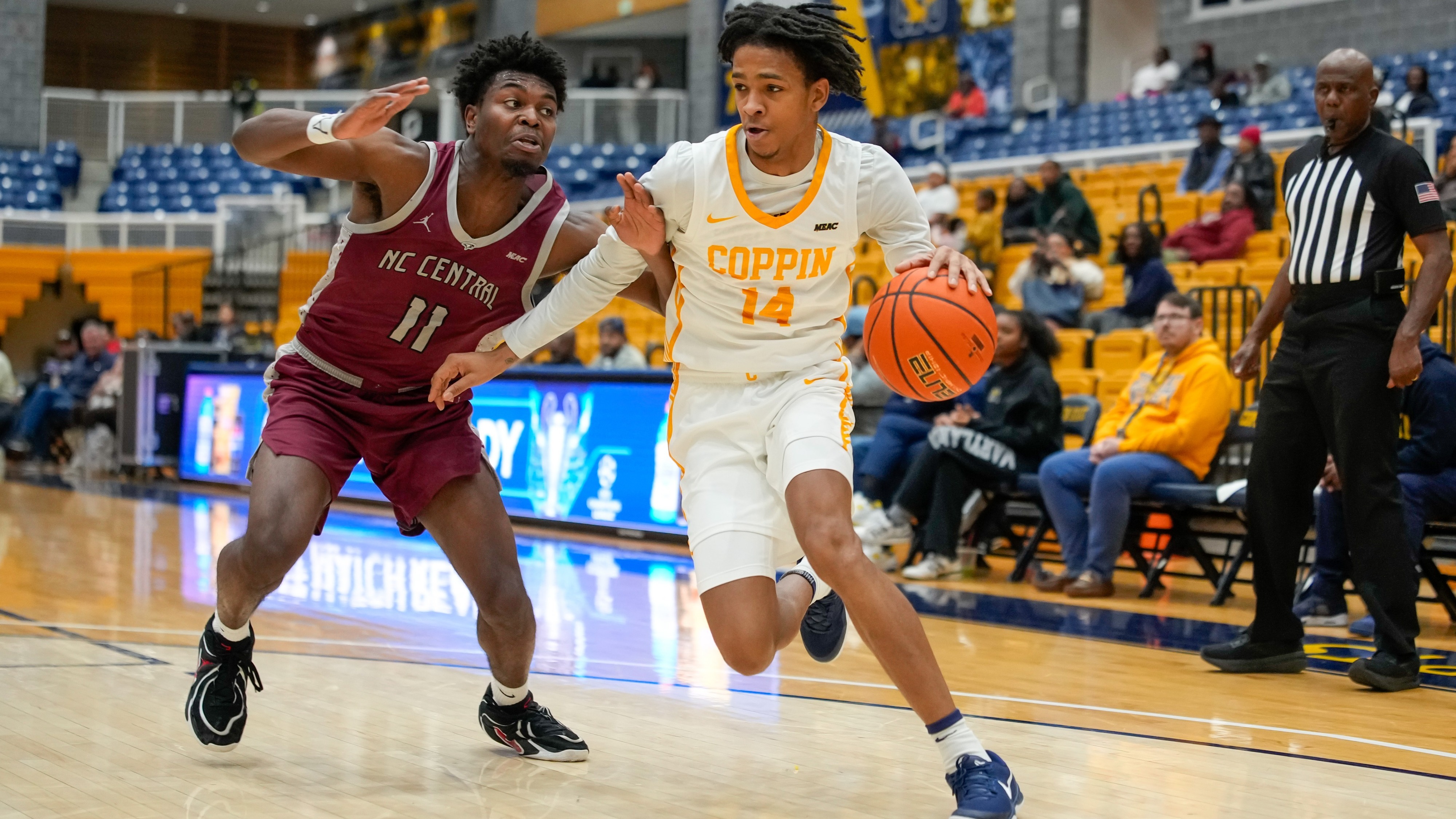 Piercy drives to hoop vs NC Central