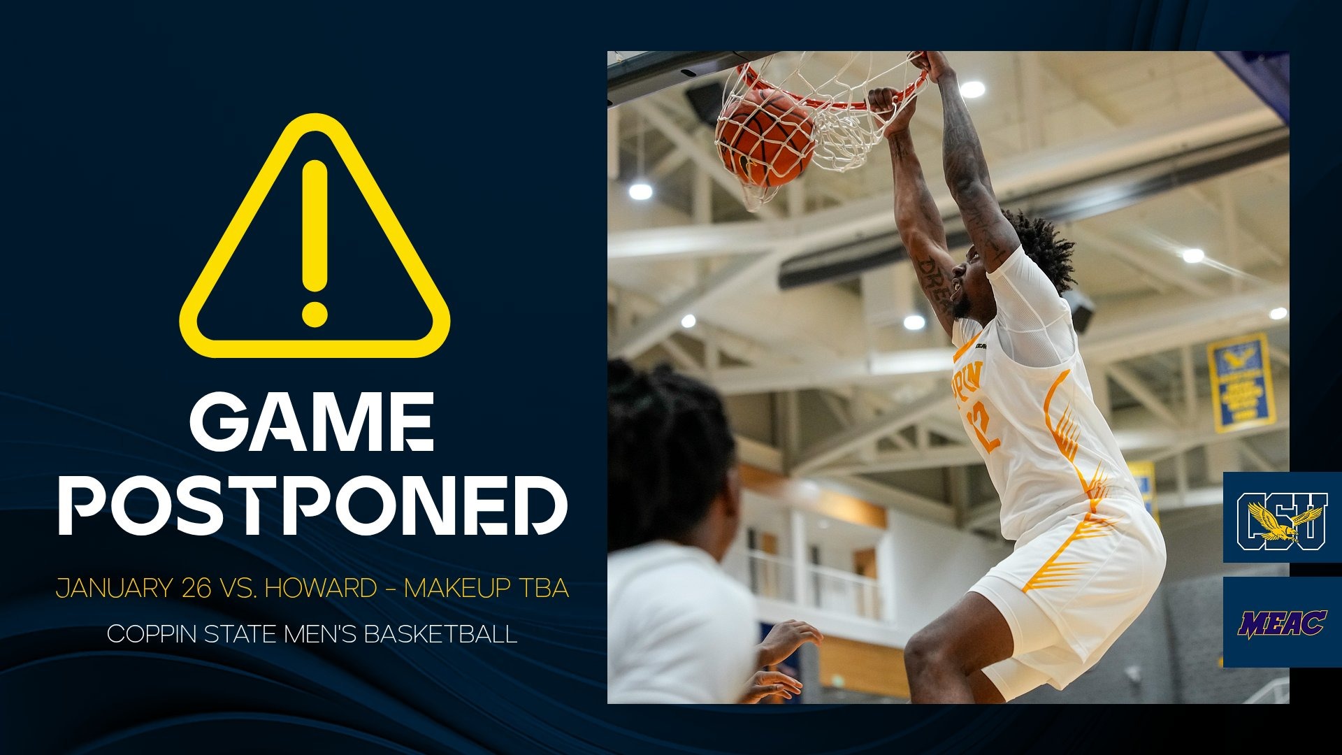 January 26 - MBB vs. Howard Postponed