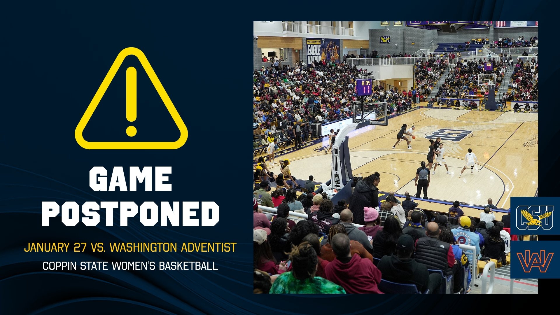 January 27 Home Game vs. WAU Postponed