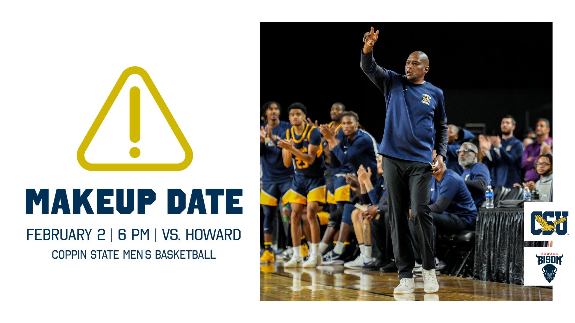 Makeup Date Announced for MBB vs. Howard