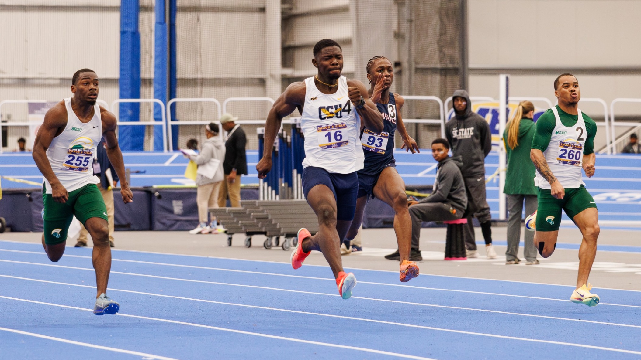 Solomon Hammond wins 60m Dash at MEAC Championship
