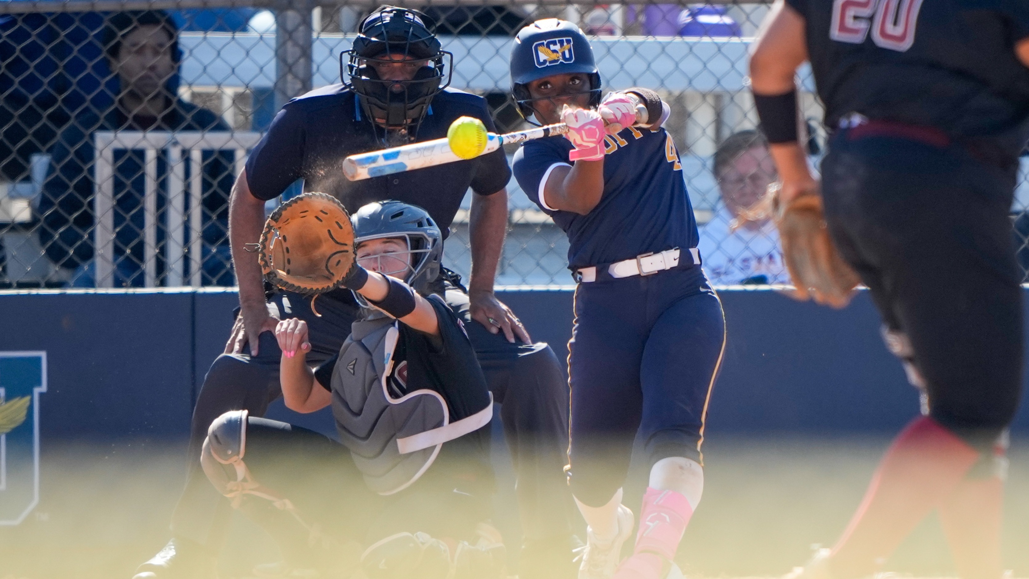 Haley drives ball for hit vs SC State