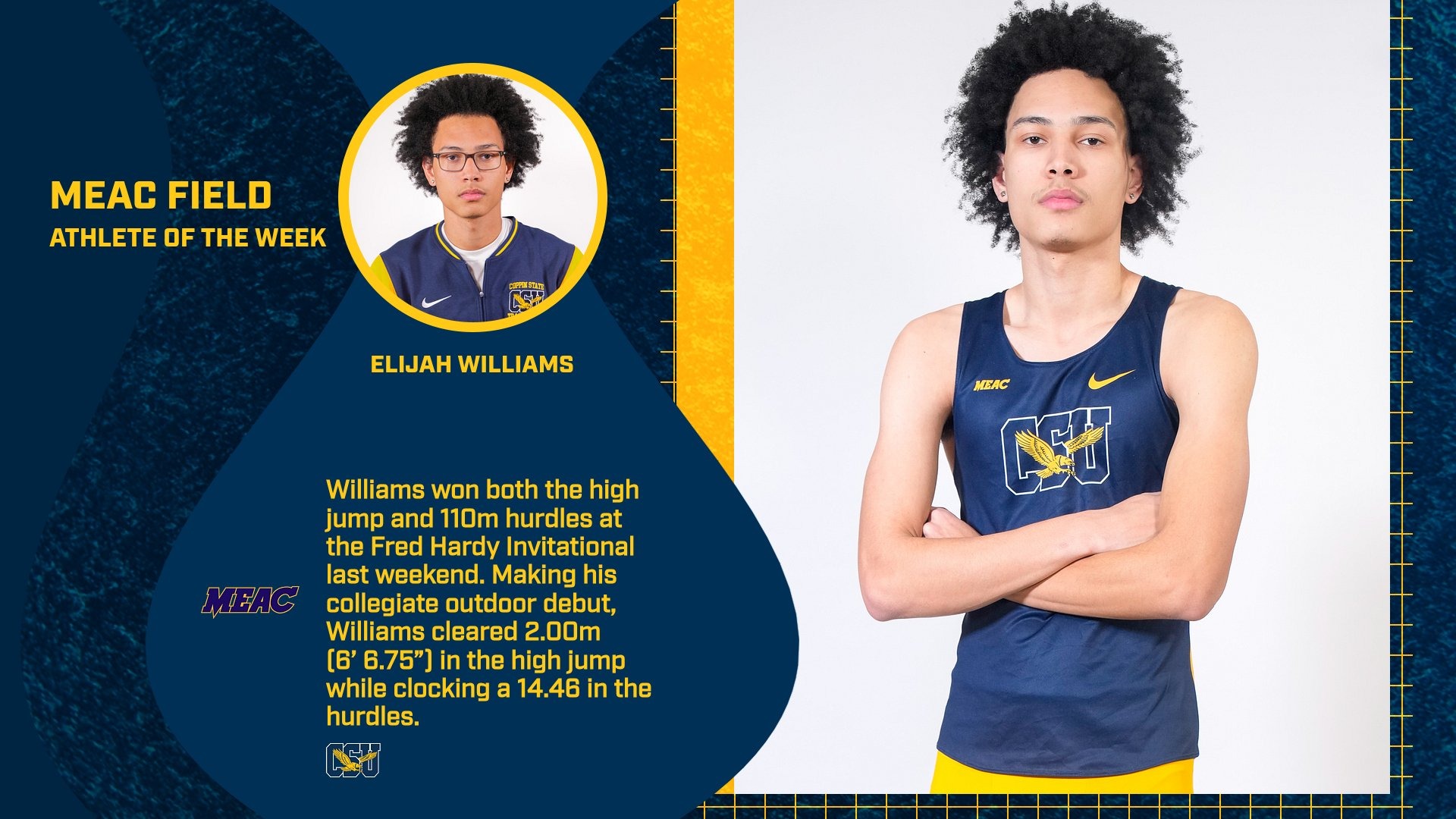 Elijah Williams Named MEAC Field Athlete of the Week 032526