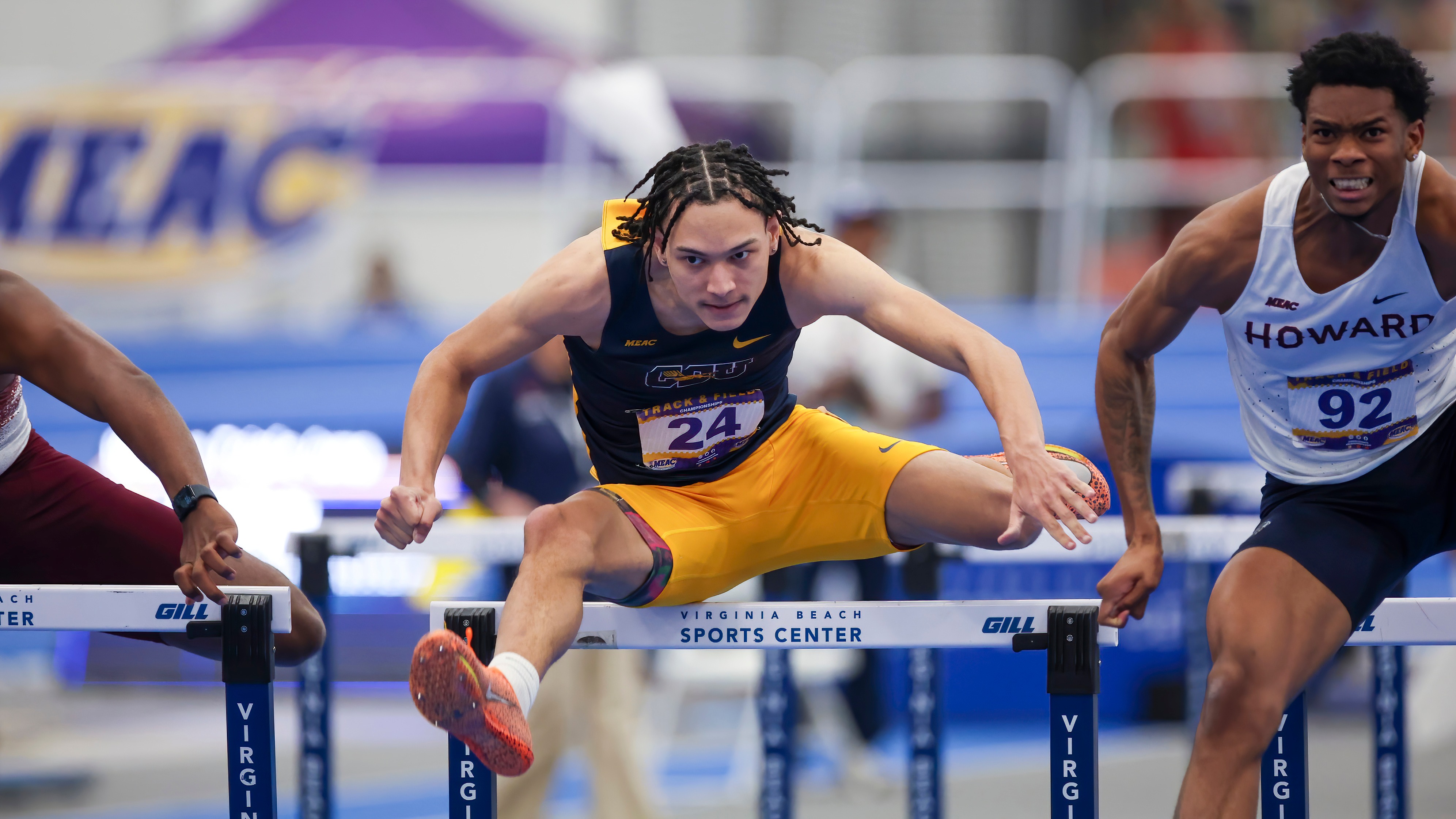 Elijah Williams takes 3rd at MEAC Indoor Championships in 60m Hurdles
