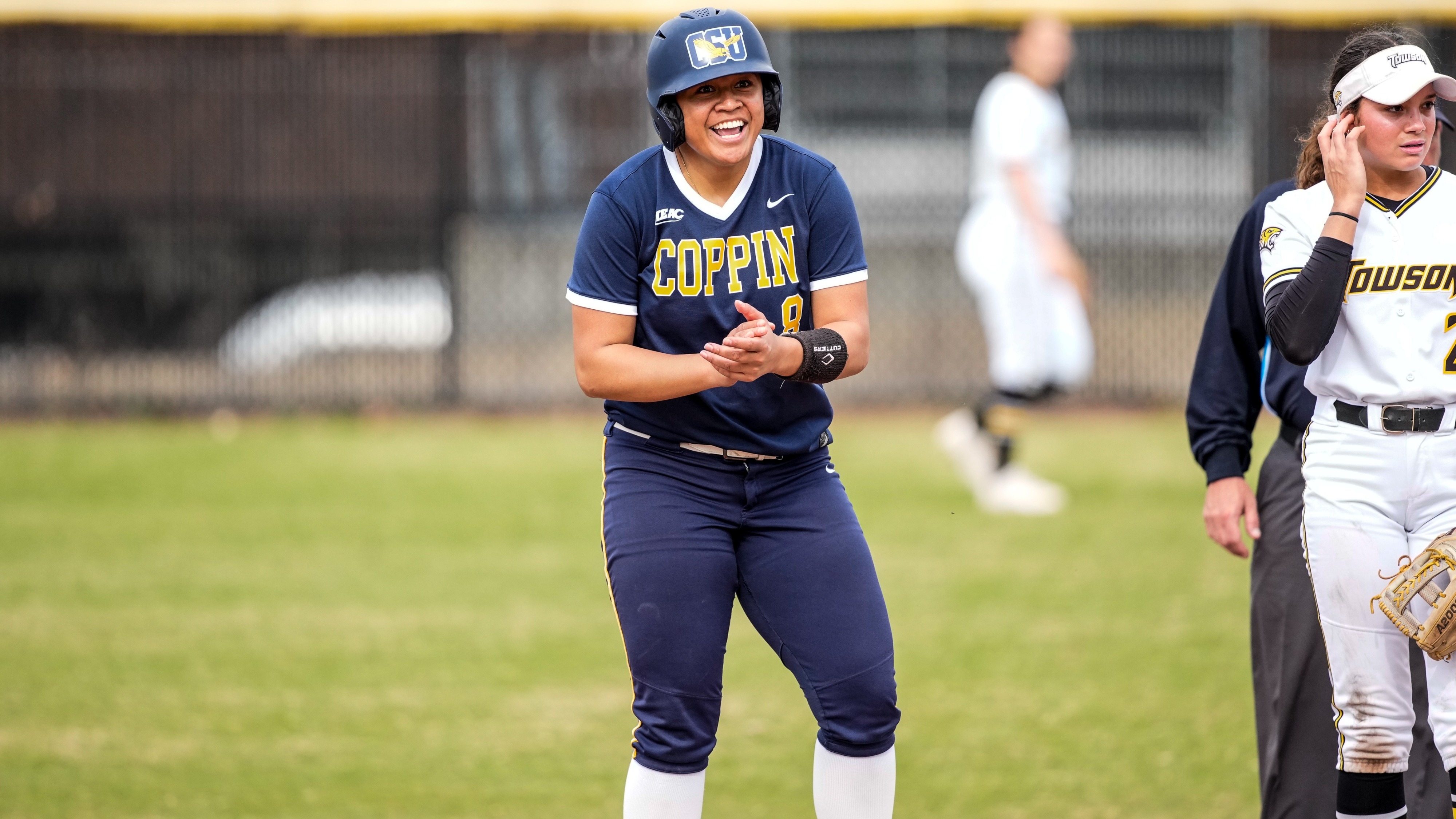 Tapusoa all smiles after a double at Towson