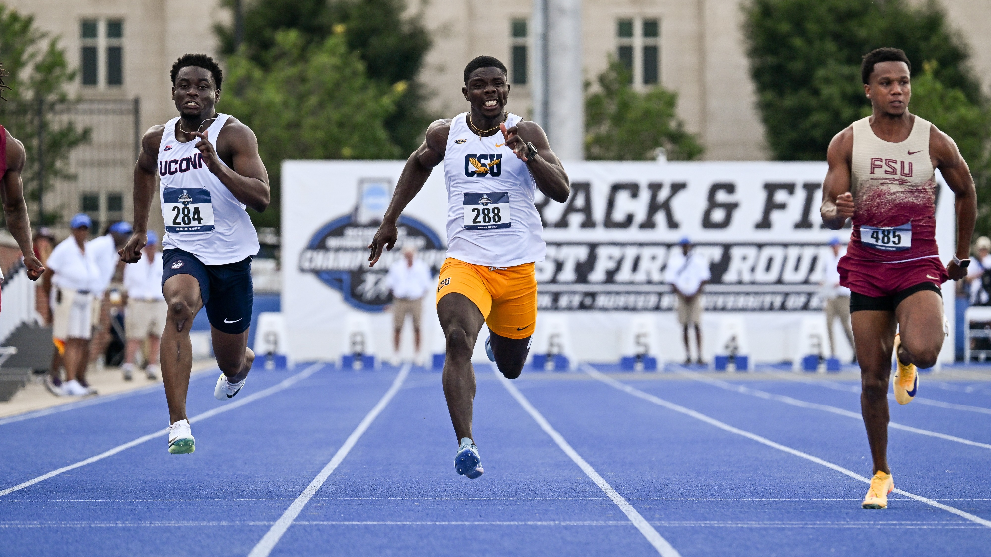 Solomon Hammond 100m dash at 2026 NCAA East Prelims