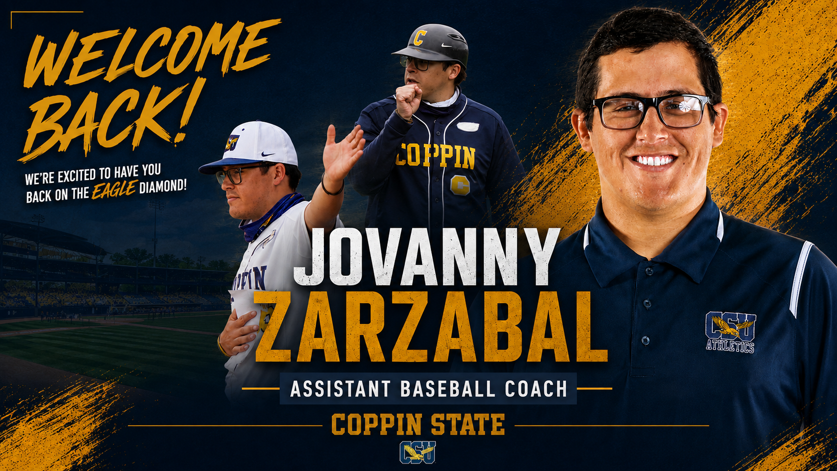 Jovanny Zarzabal Returns to Dugout as Coppin State Assistant Baseball Coach