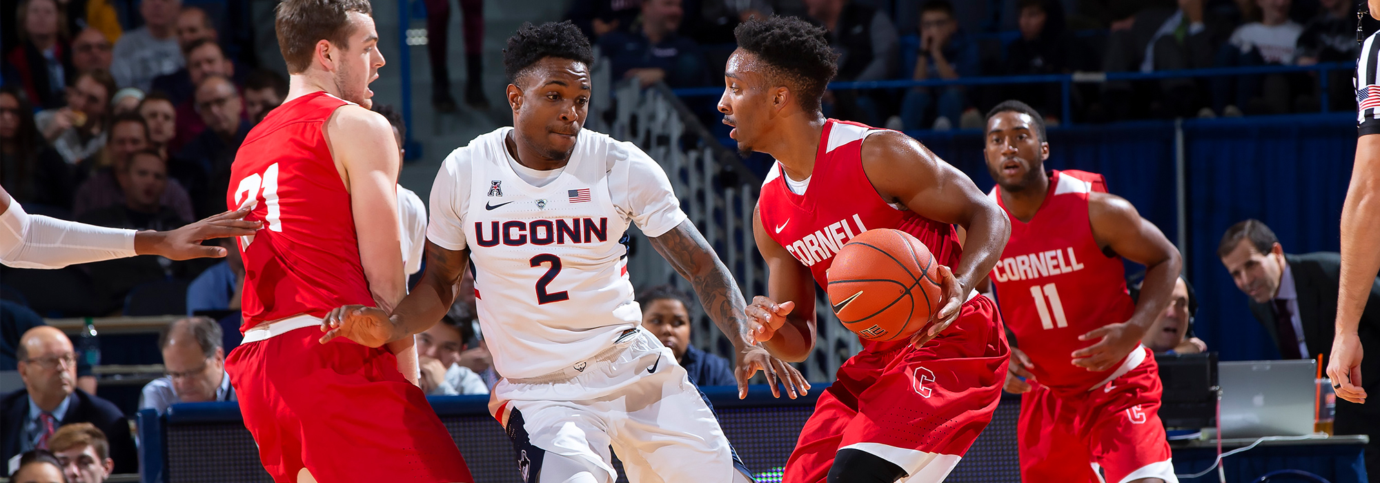 UConn Turns Up The Pressure, Tops Men's Hoops 9174 Cornell University Athletics